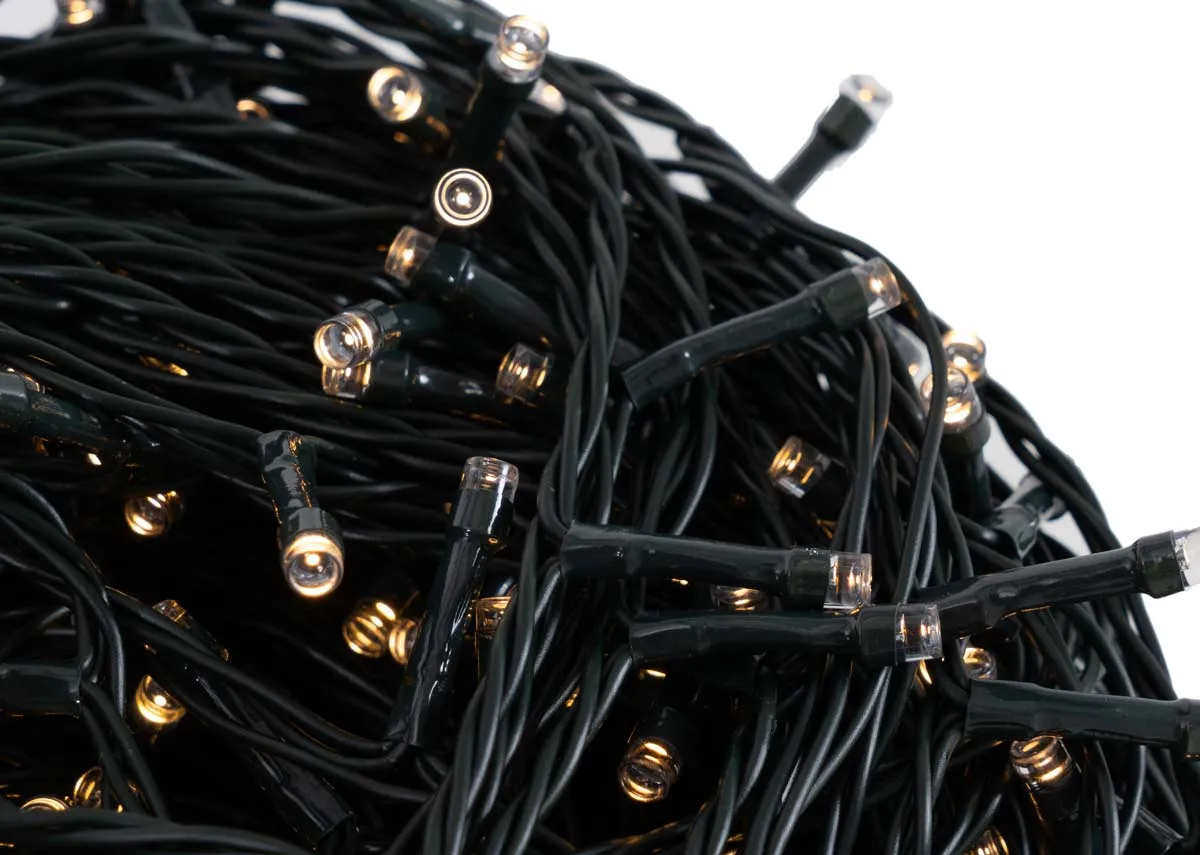 A dimension image of the 720 Warm white string lights with 5m Cable