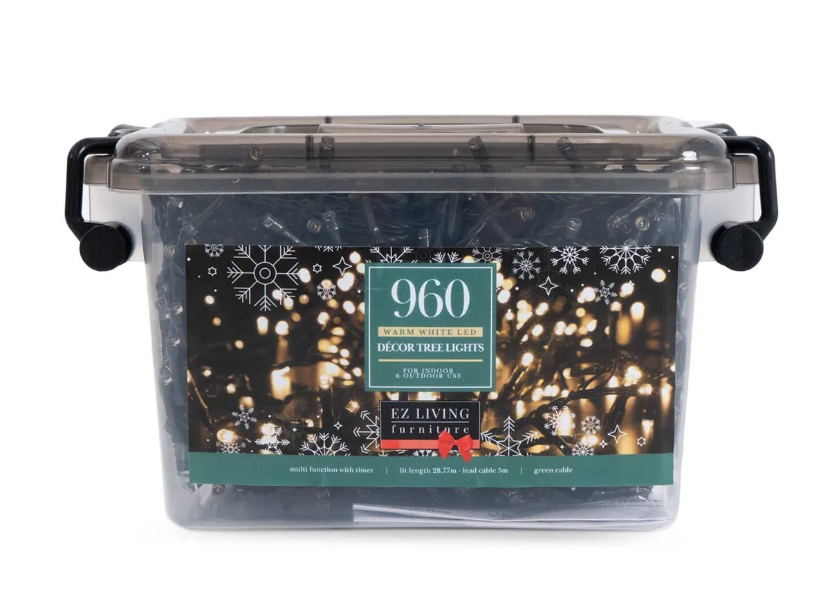 960 Warm White Multi Function Tree Decor- Christmas Lights