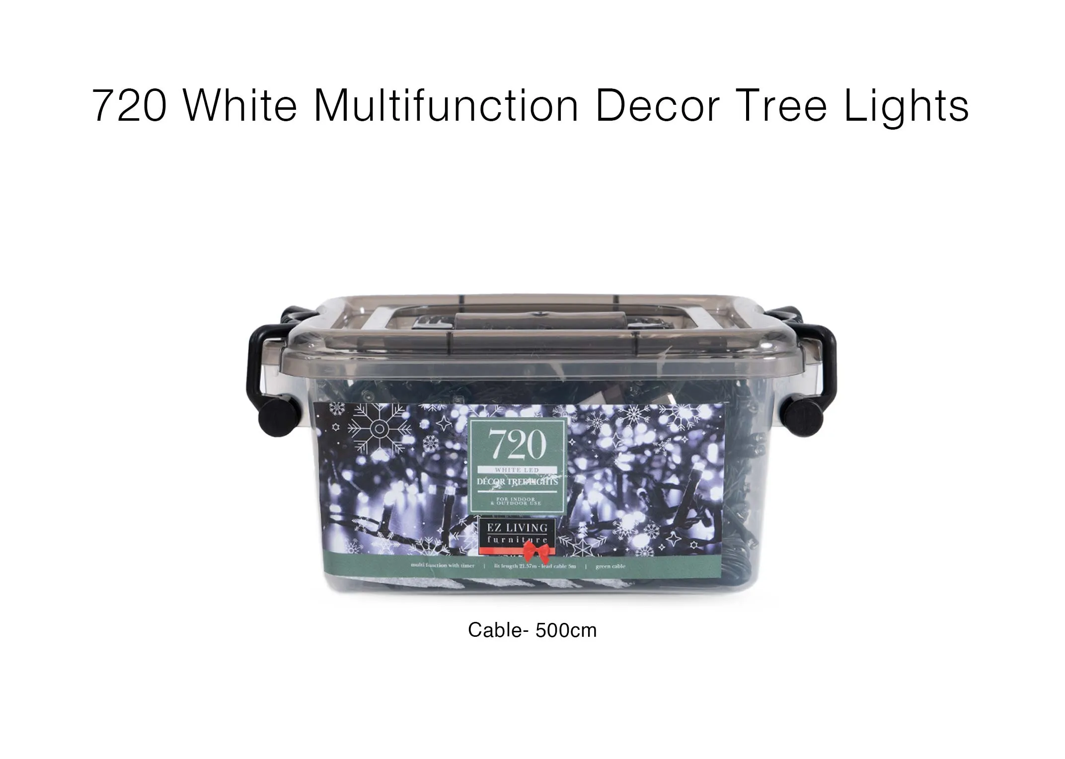 A dimension image of the 720 multi lights with 5m cable