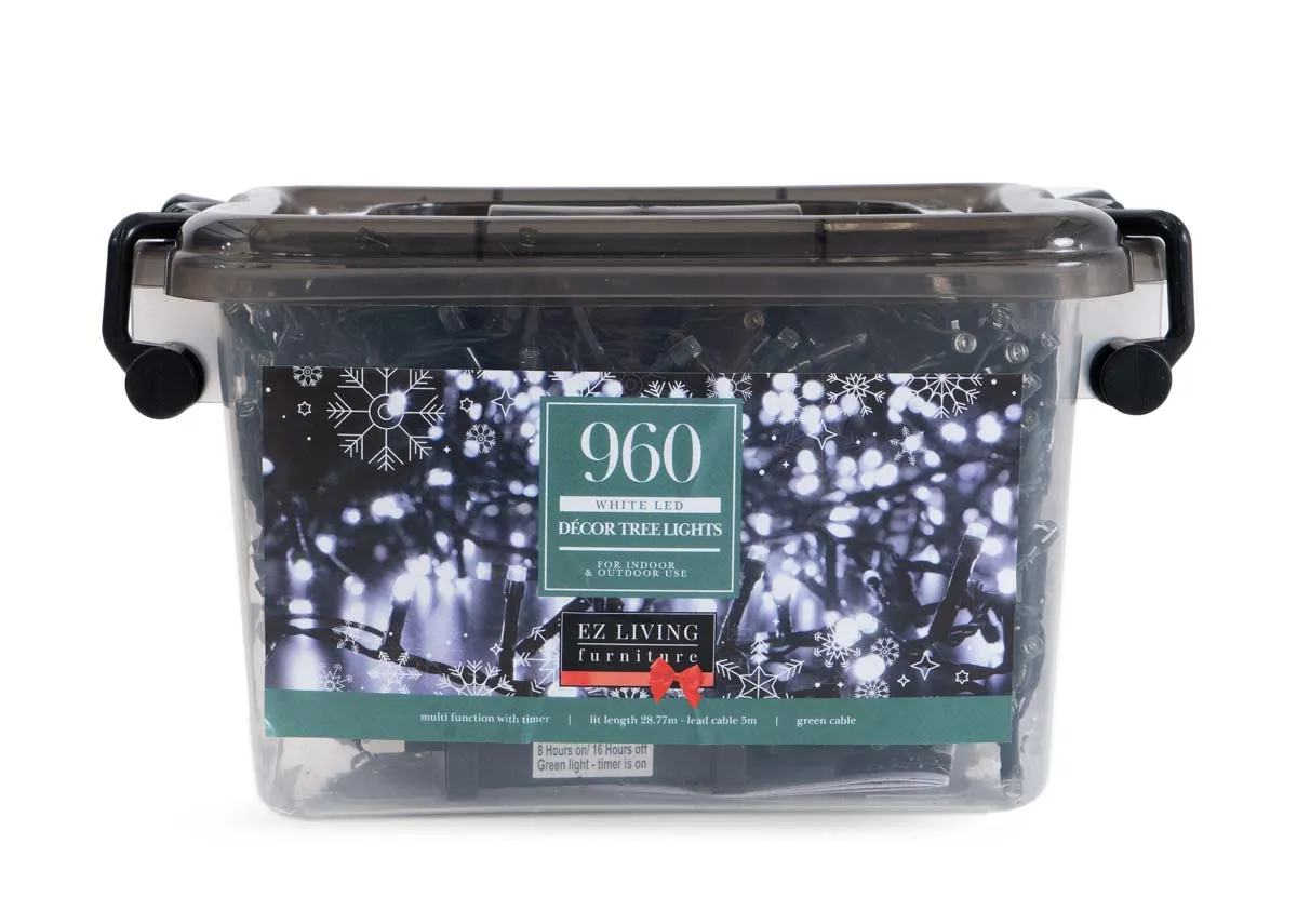 960 White Multi Function Tree Decor- Christmas Lights