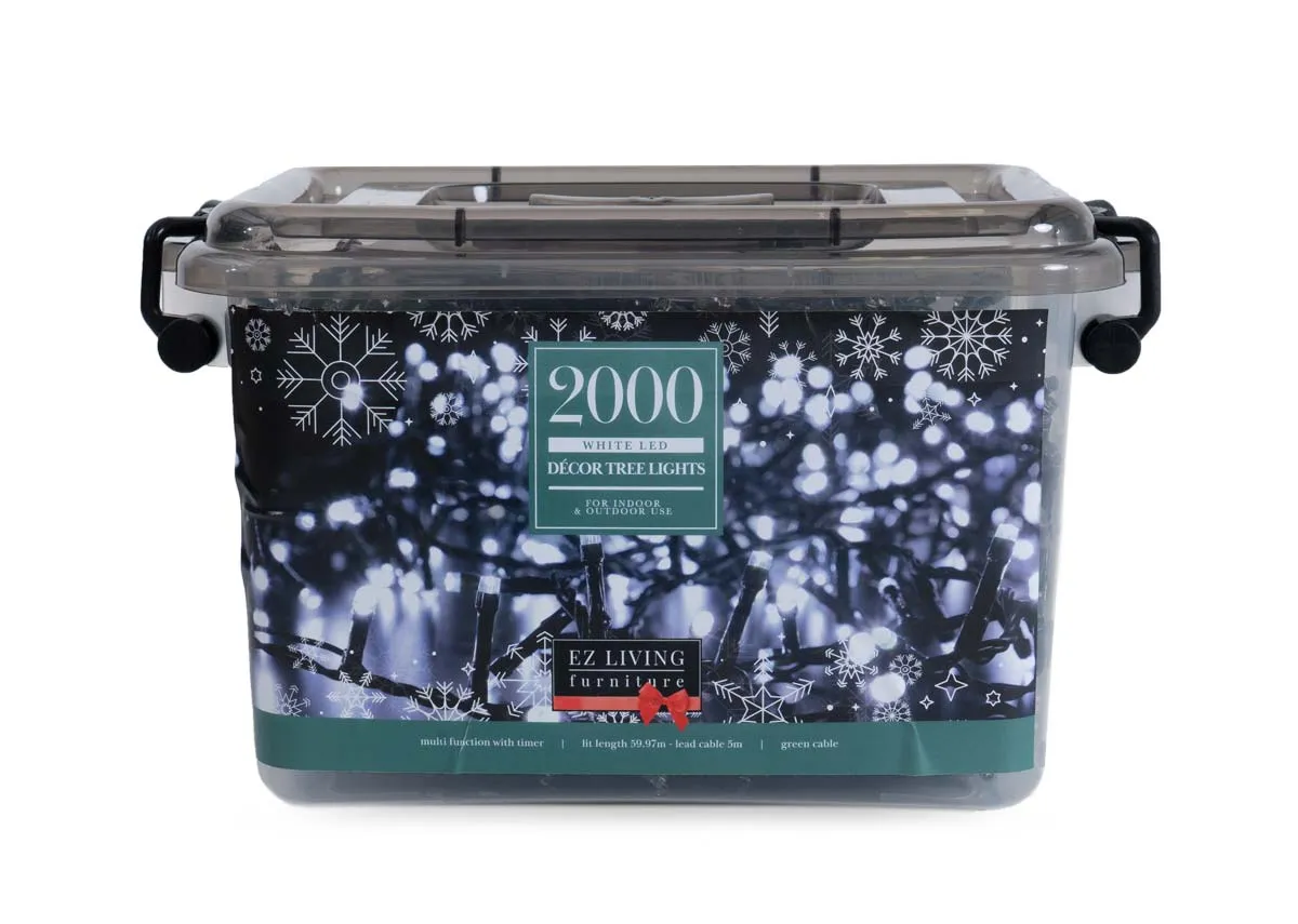 An image of the 2000 white lights in a tub from EZ Living Furniture.