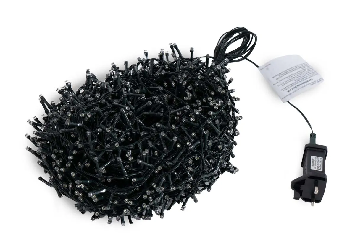 An image of the 720 white lights showing plug adaptor from EZ Living Furniture.
