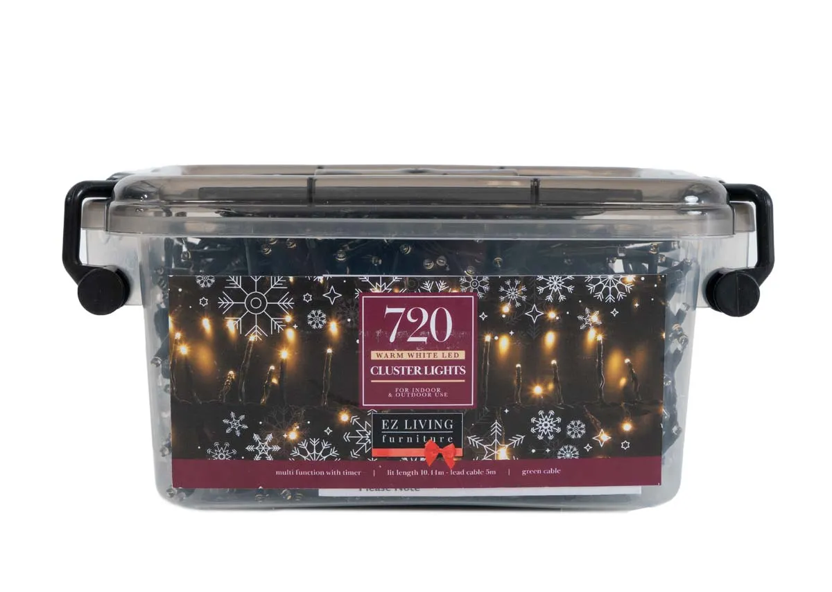 720 Warm White Multi Function Cluster - Christmas Lights