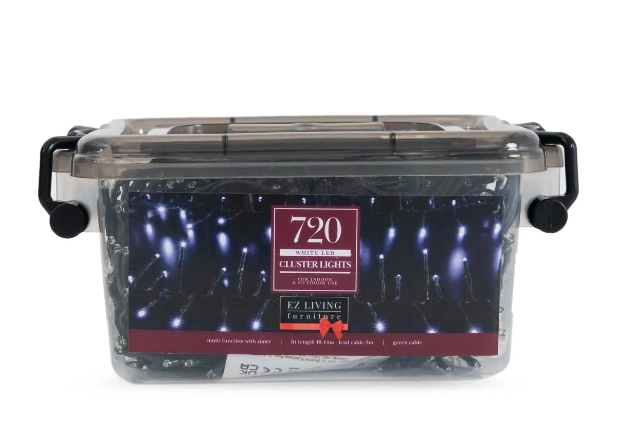 720 White Multi Function Cluster - Christmas Lights