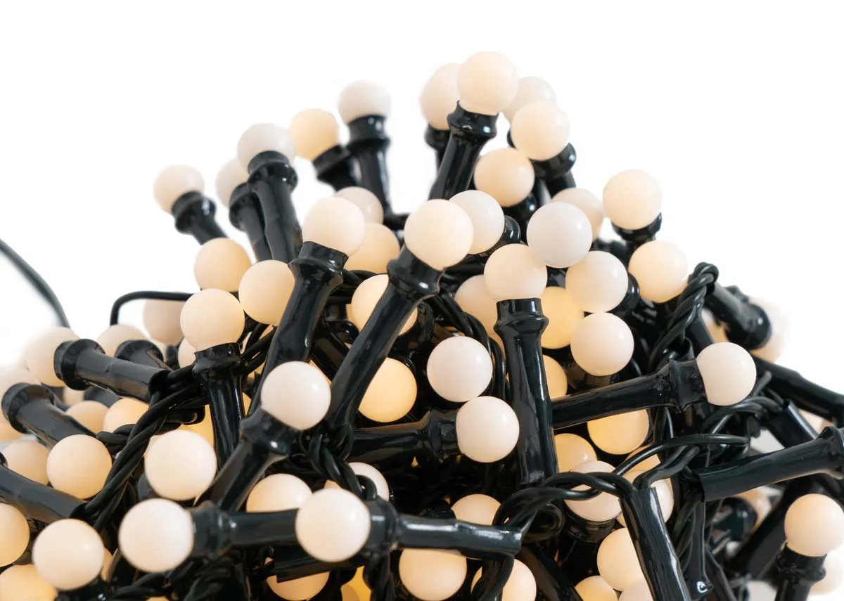 A dimension image of the 360 Berry lights with 5m cable