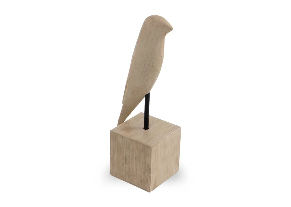Ivory Polyresin Ornament - Bird