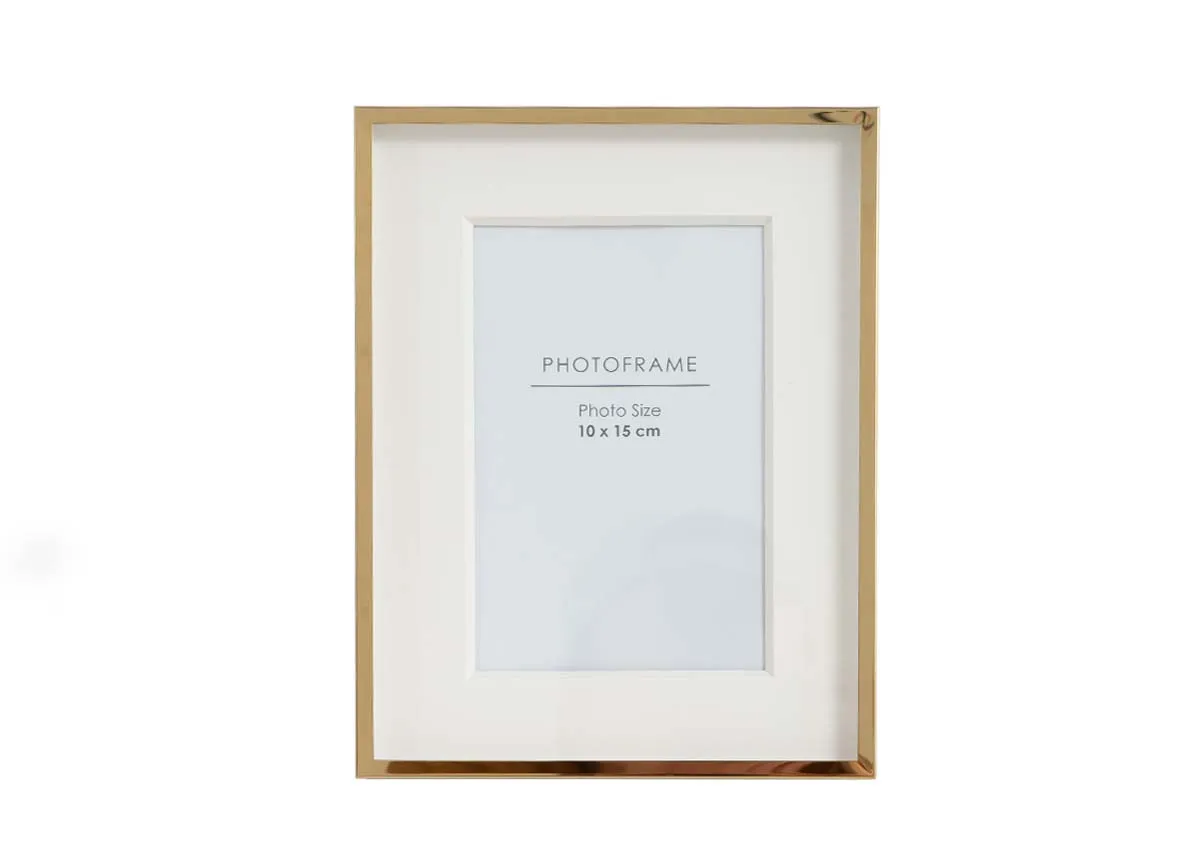 10cm x 15cm Gold Photo Frame - Iron
