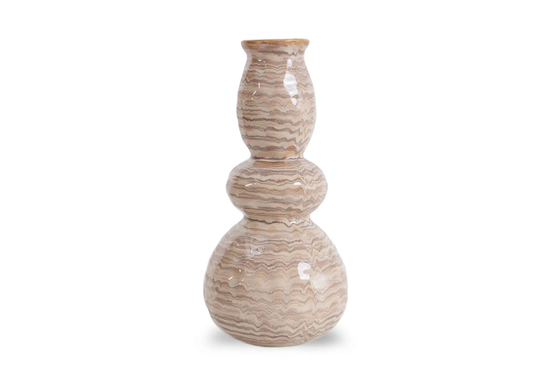 Small Sand Candle Stick- Stoneware