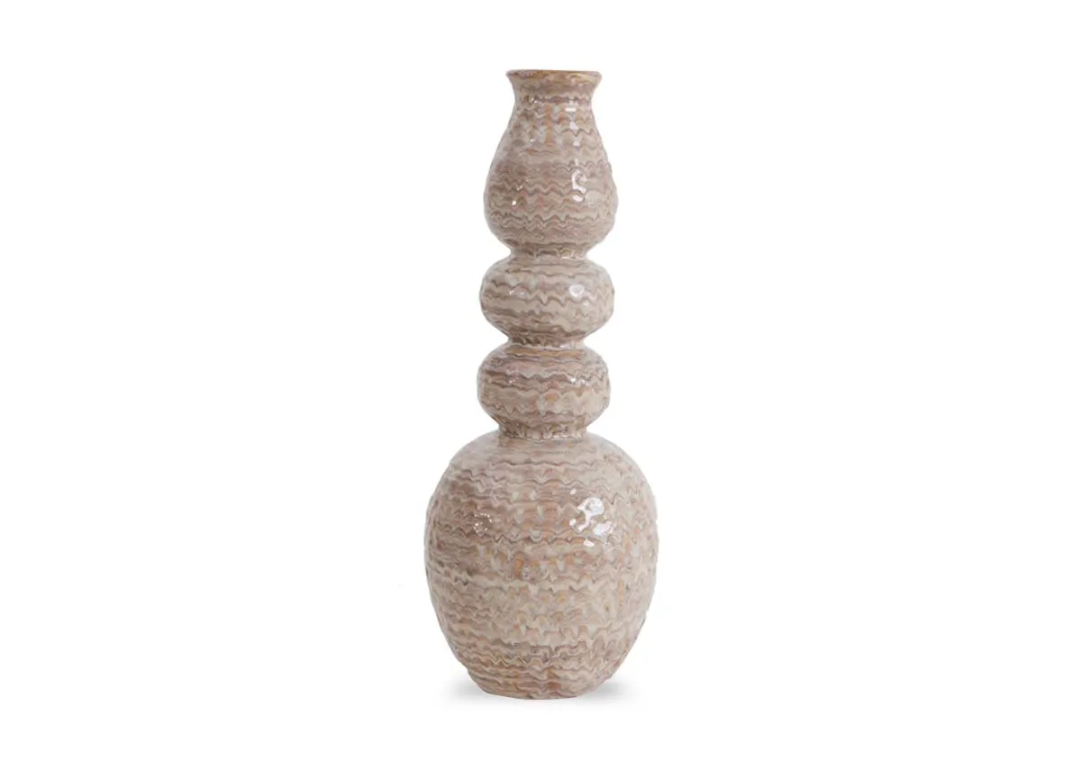 Large Sand Candle Stick- Stoneware