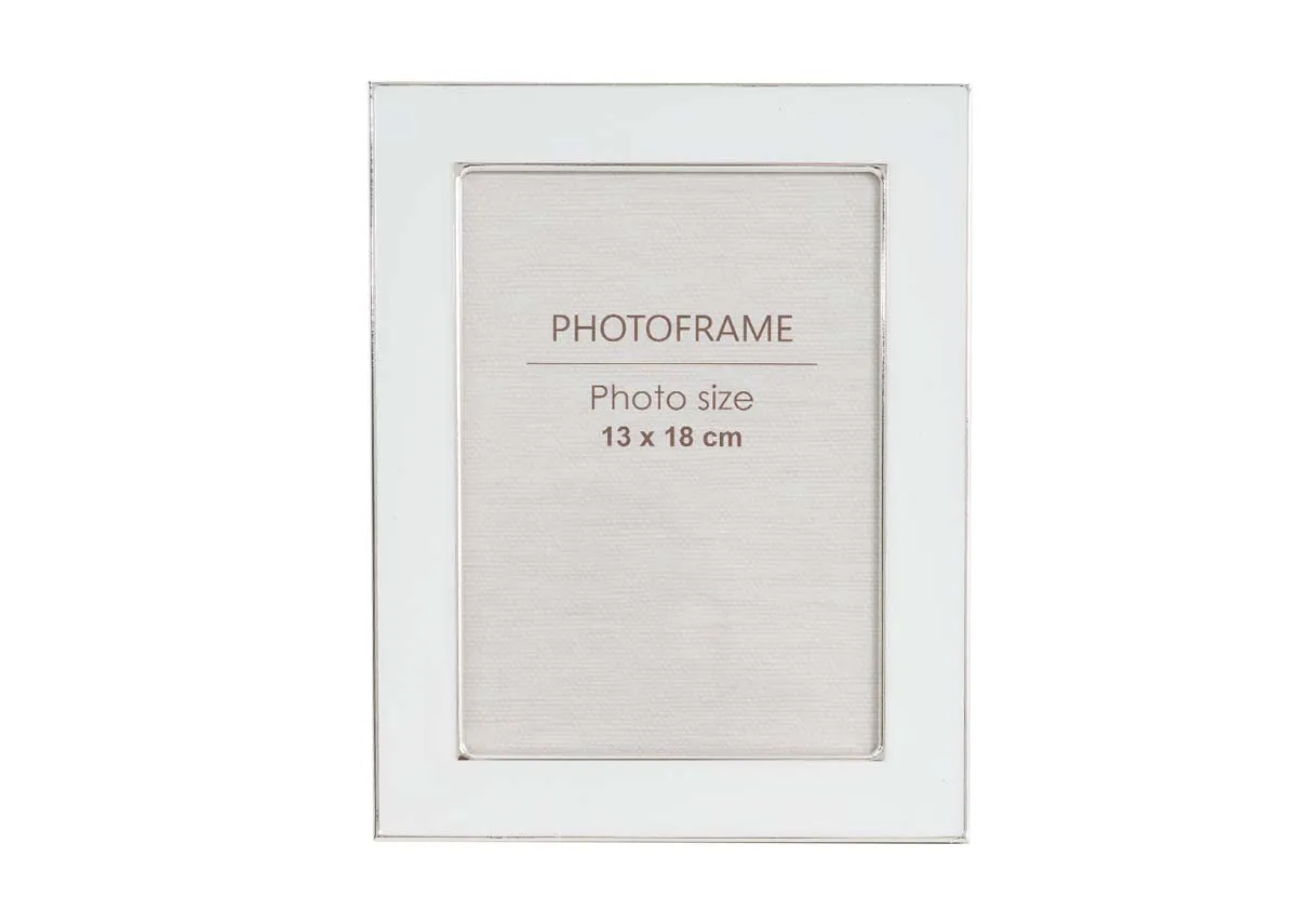Small White Iron Photo Frame - Halo