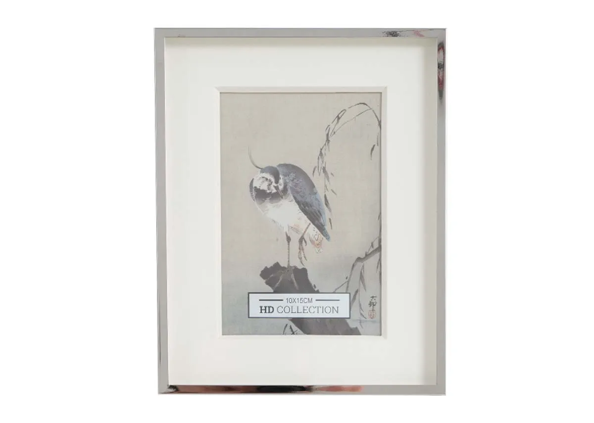 10cm x 15cm Silver Photo Frame - Nickel
