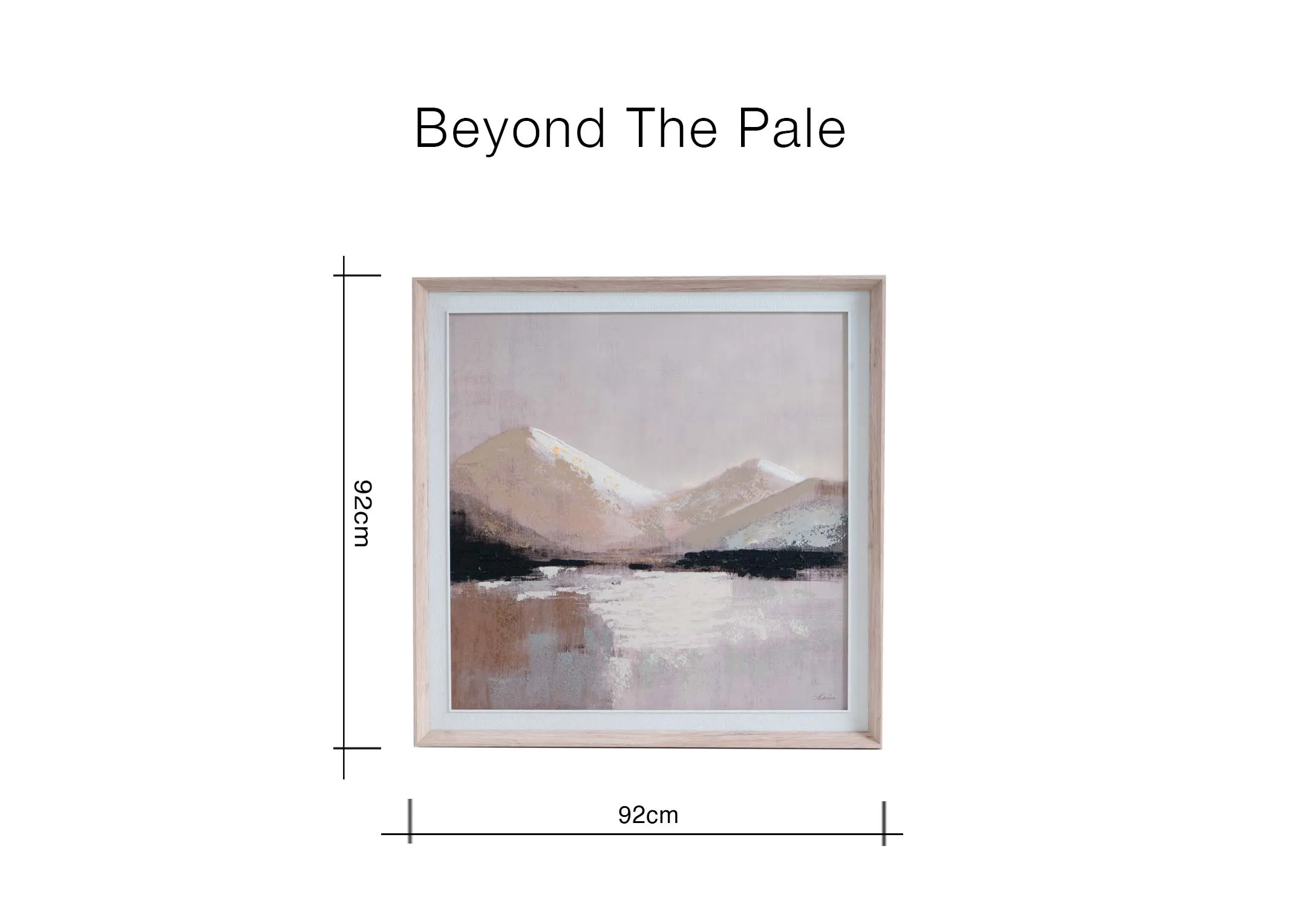 A dimension image of Beyond the Pale picture with 92cm x 92cm