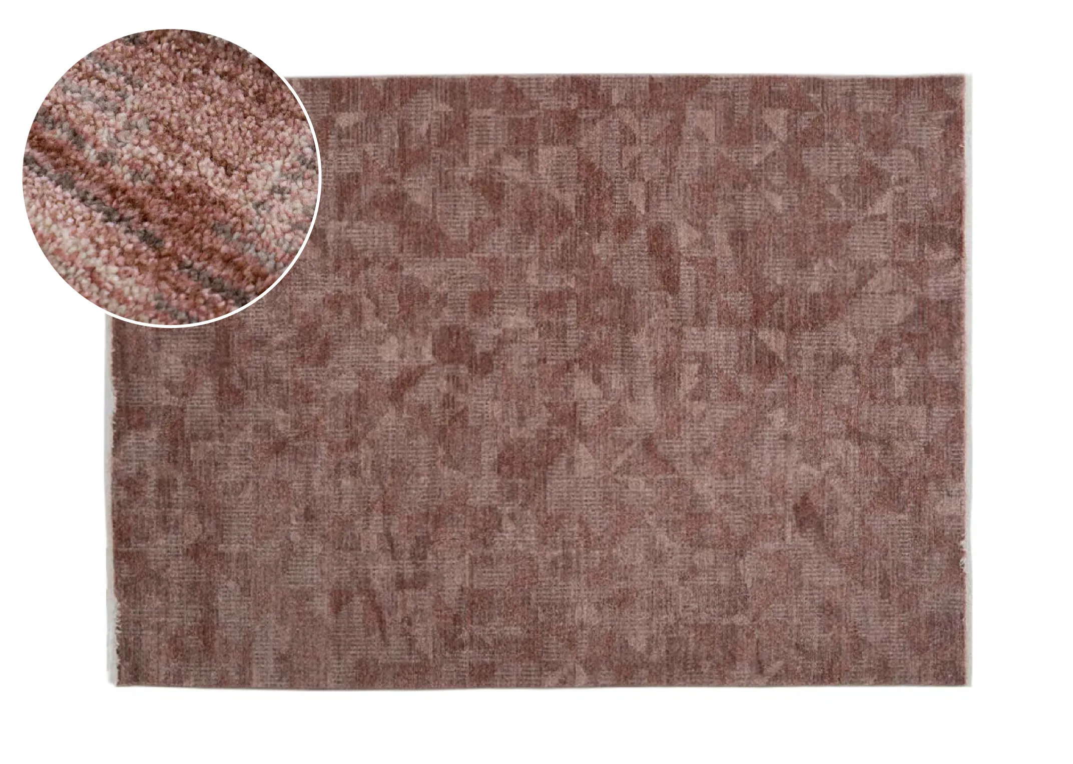 Pink & Brown 160cm x 230cm Medium Rug - Baltimore