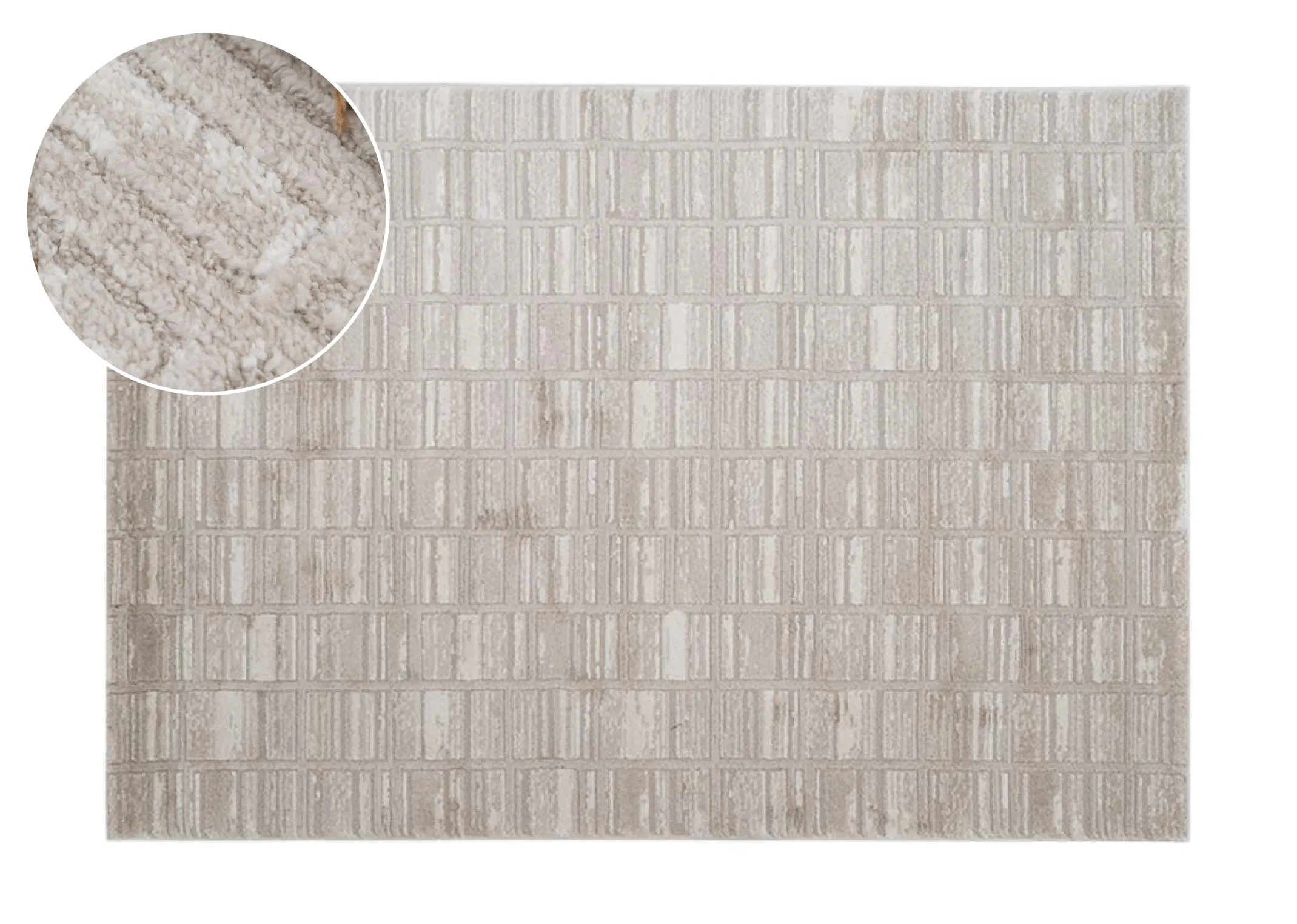 Stone 200cm x 290cm Large Rug - Sable