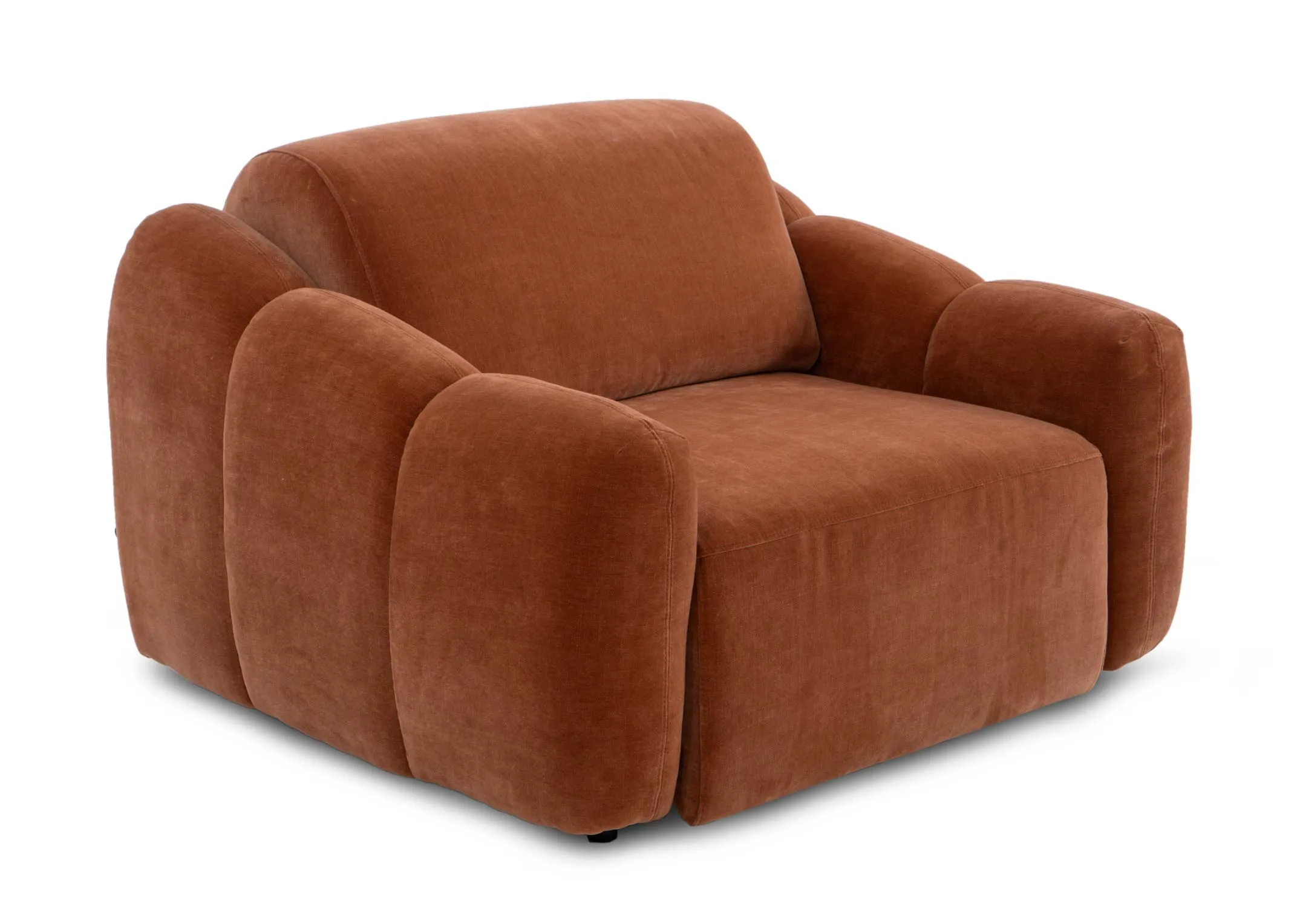 Rust Fabric Power Reclining Cinema Armchair - Eleanor