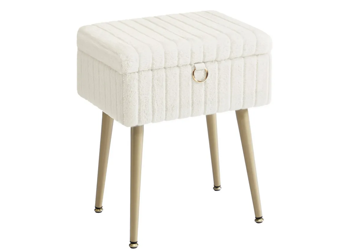 White Dressing Stool - Sophia