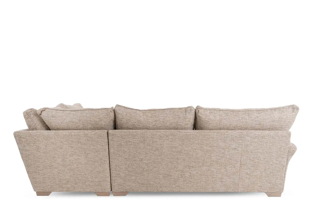 A dimension image of the Strata LAF chaise with 281cm 91cm x 97-122cm