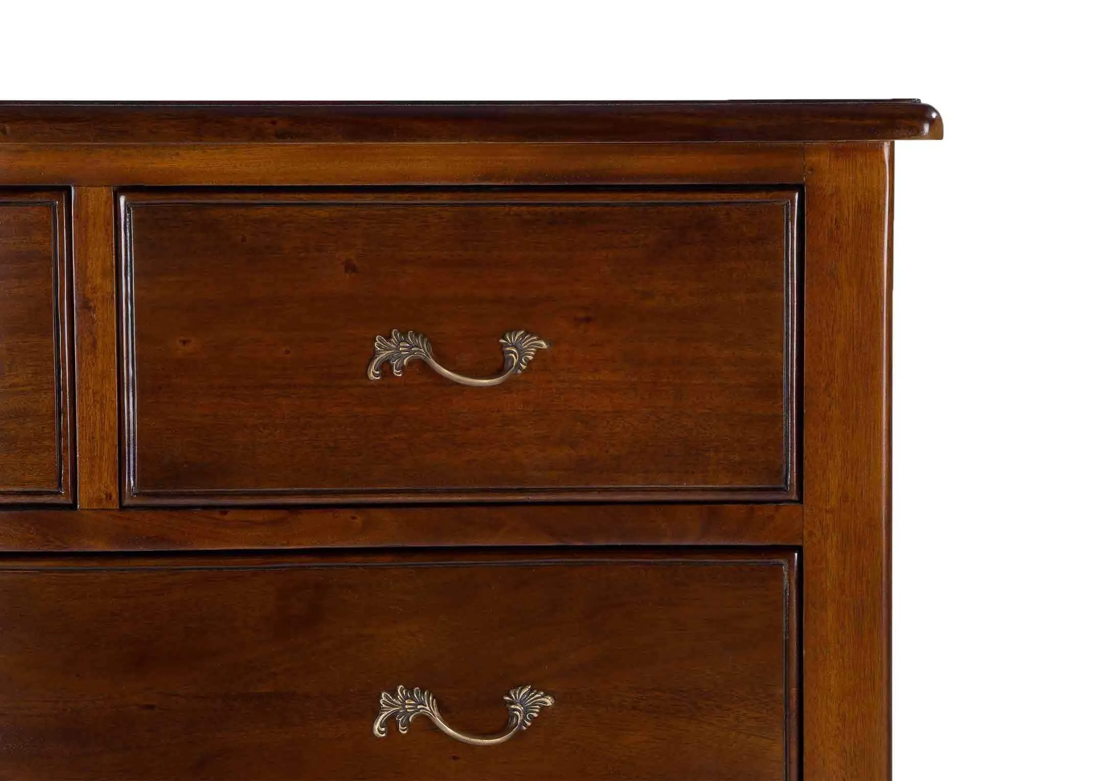 A dimension image for the Lyon 6 drawer mahogany chest 120cm (Height) x 93cm (Width) x 53cm (Depth)