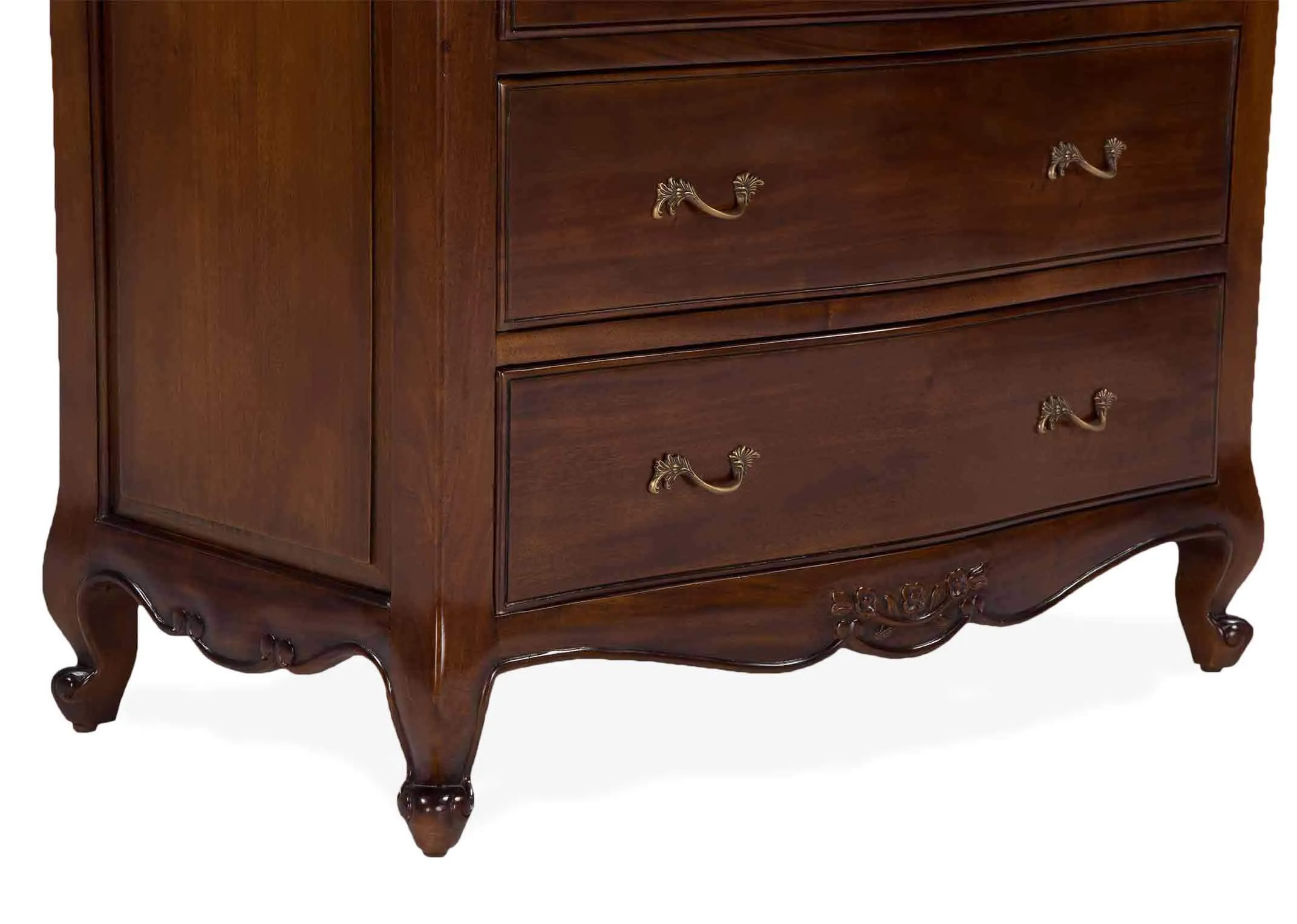 A lifestyle image of the Lyon 6 Chest Drawers with the Vanity Dressing Table.