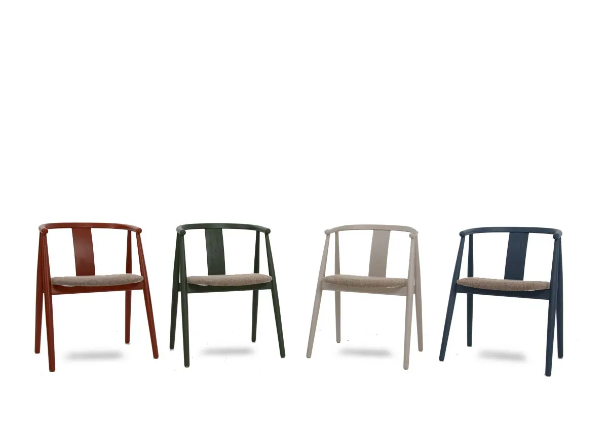 A set of 4 color dining chairs from EZ Livings Relate range in taupe