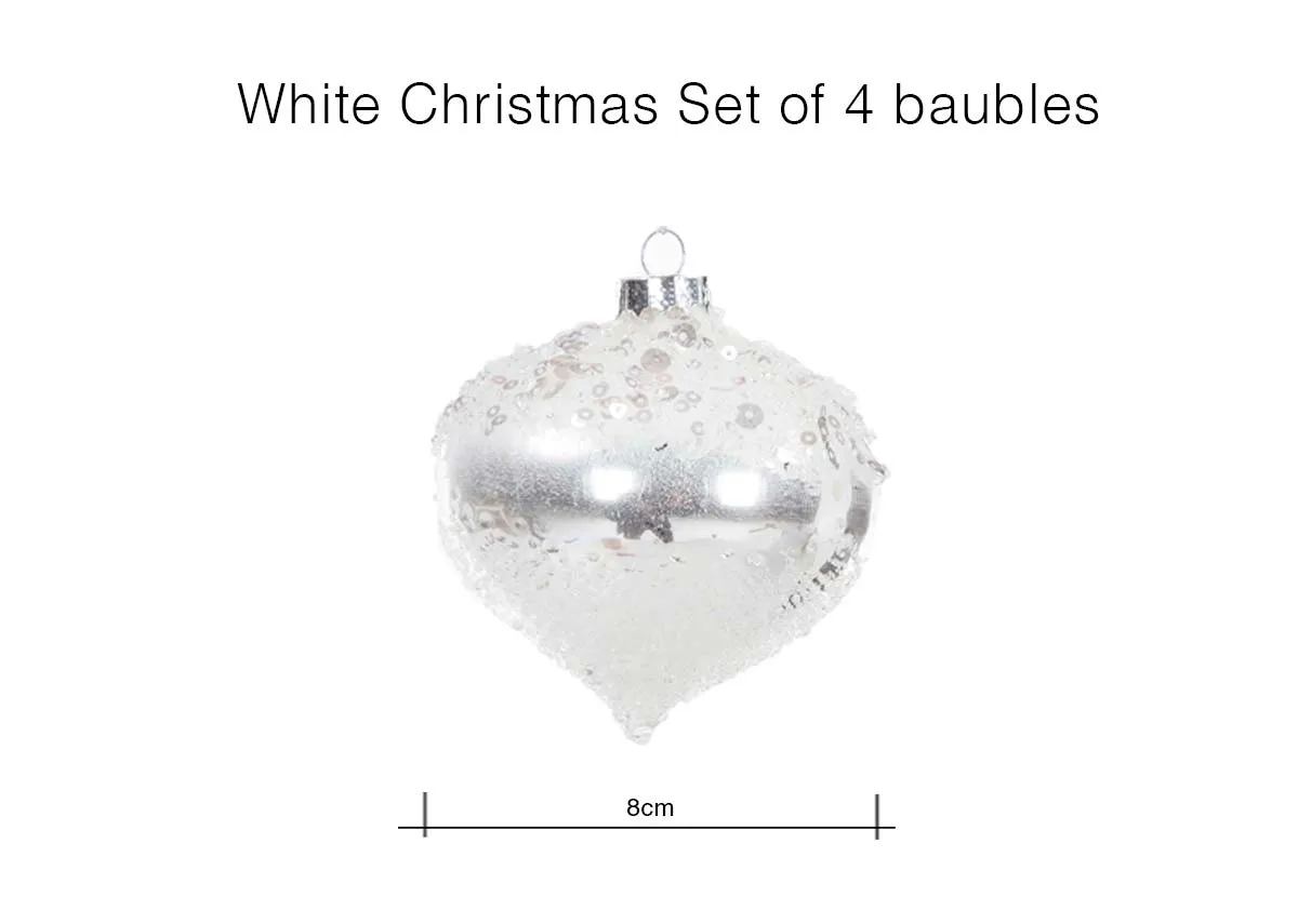 A dimension image of the White Christmas with 8cm