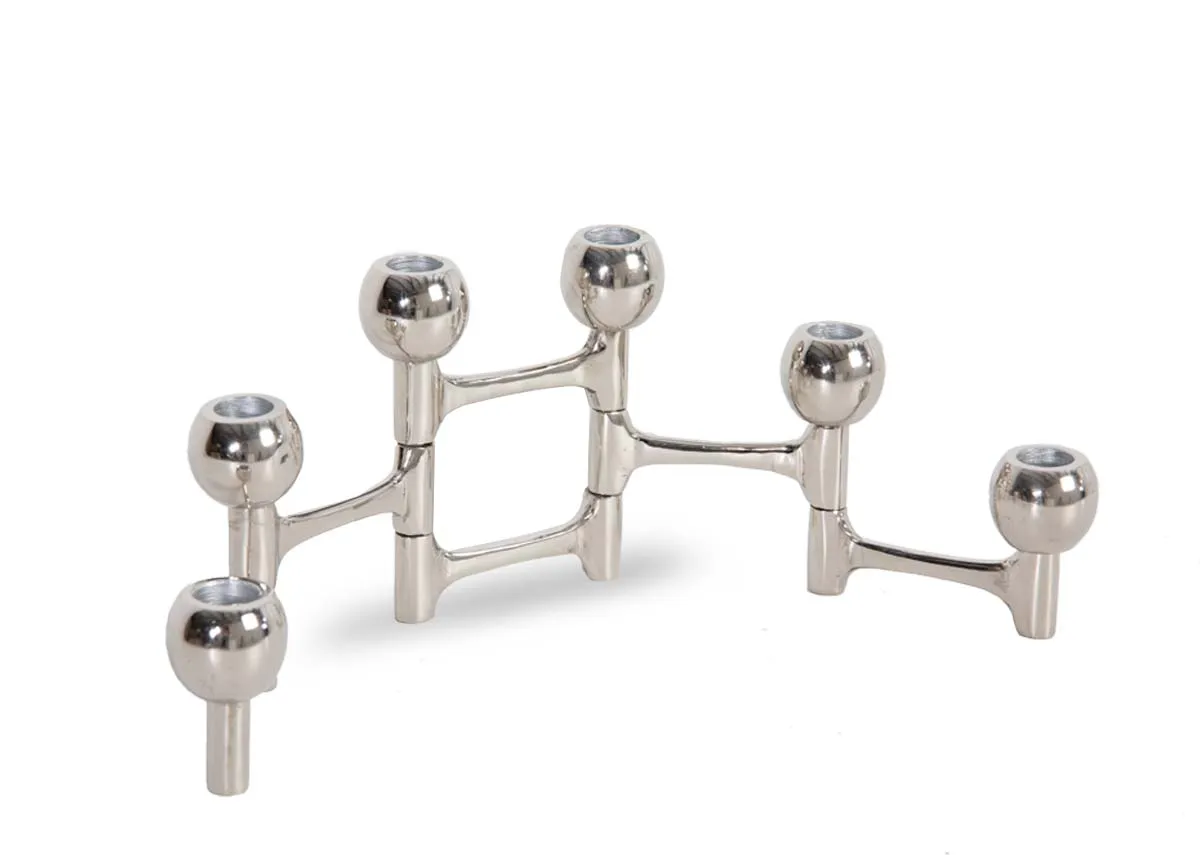 Silver Folding Circle - Christmas Candle Holder