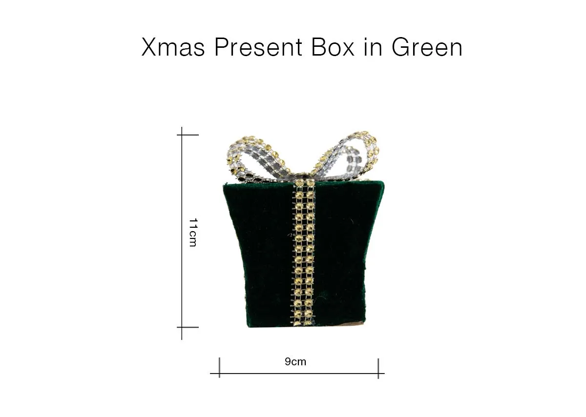 A dimension image of the Xmas Present Box with 9cm x 11cm