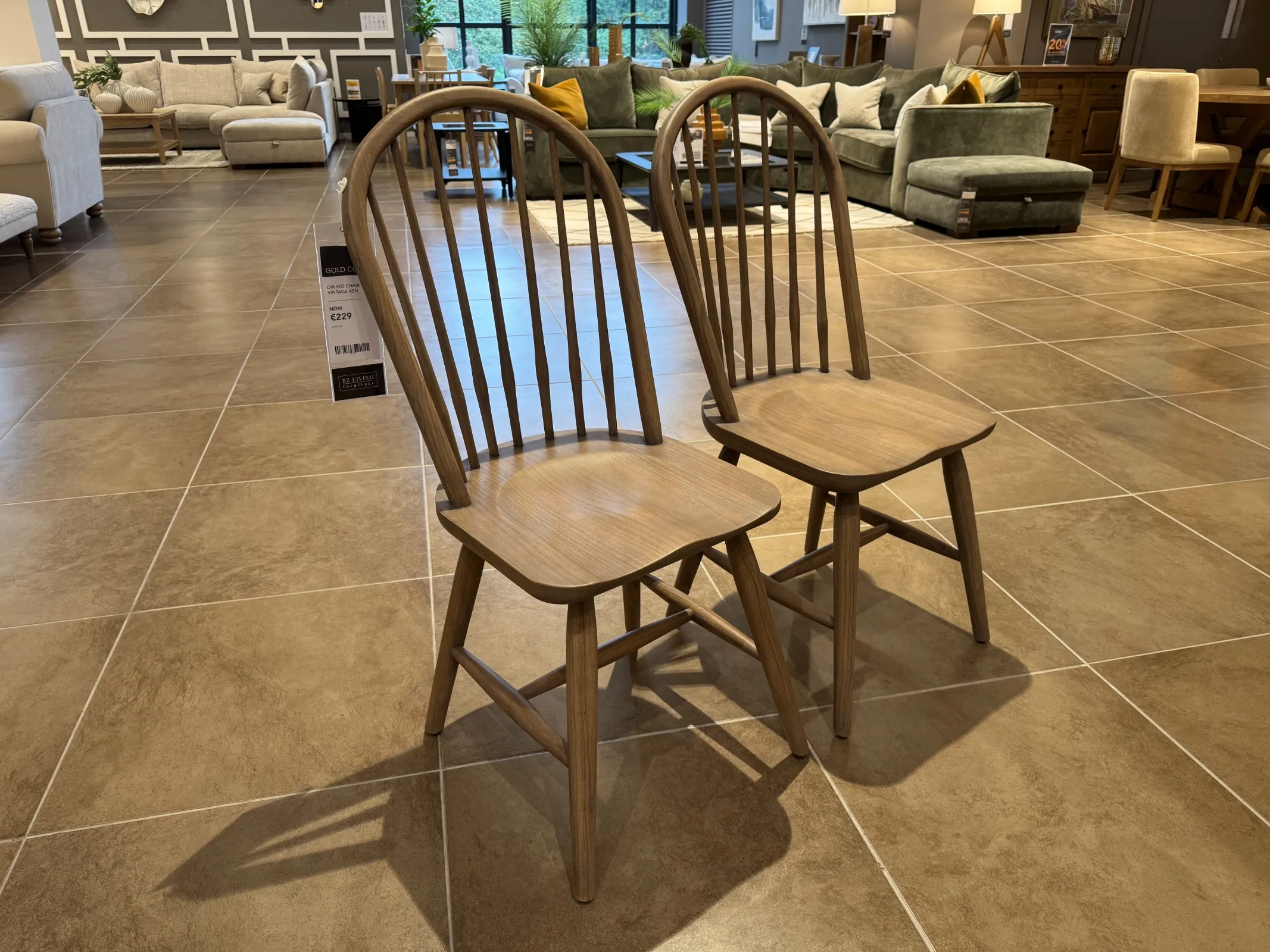 2 x Gold Coast Vintage Wood Dining Chair (Tallaght Floor Model)