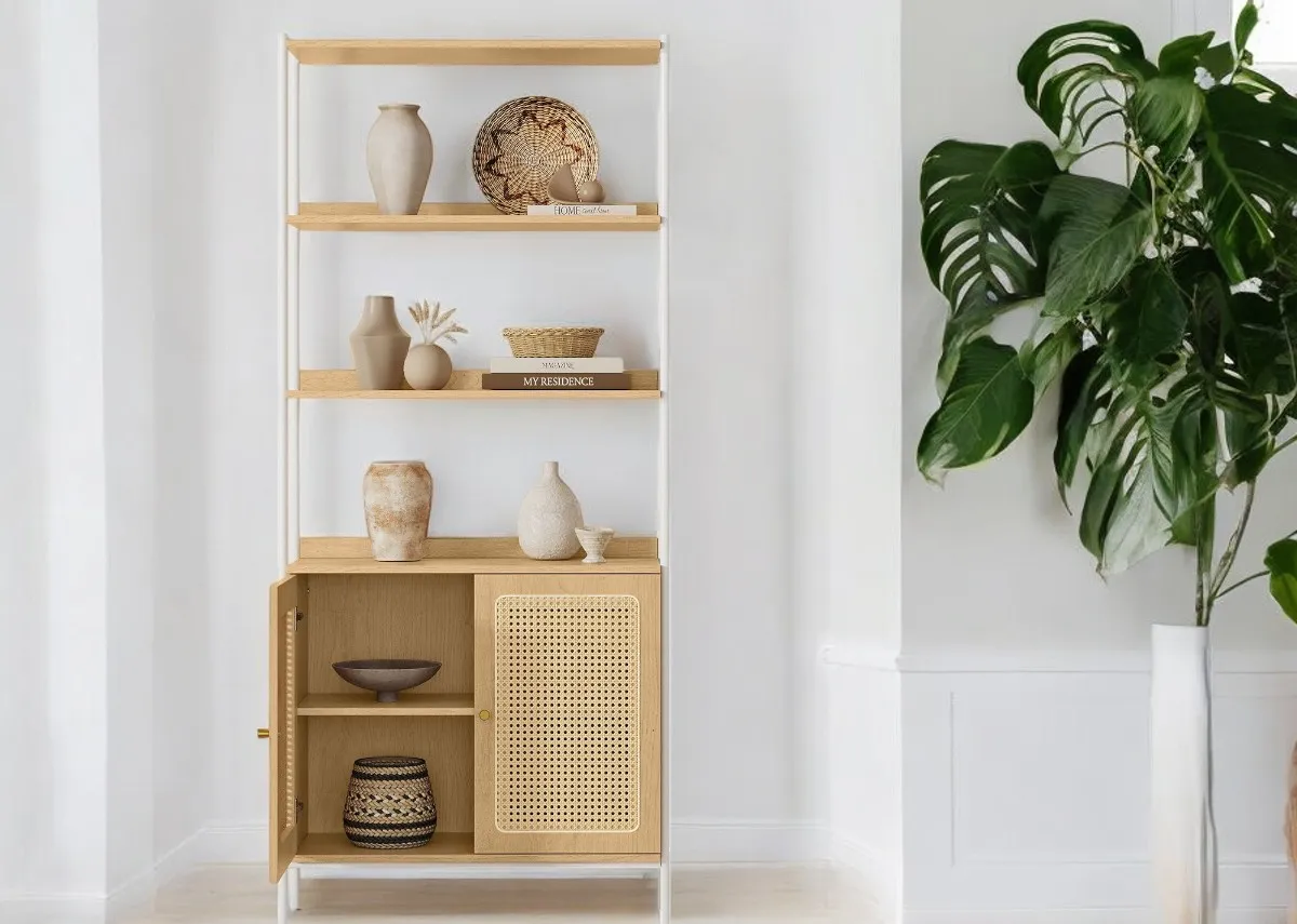 2 Door Natural Bookcase - Sienna