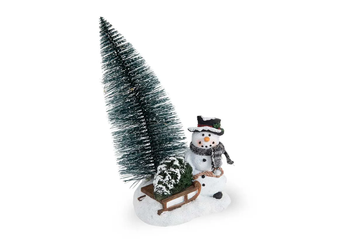 A dimension image of the Snowman with Sleigh with 13cm x 27cm