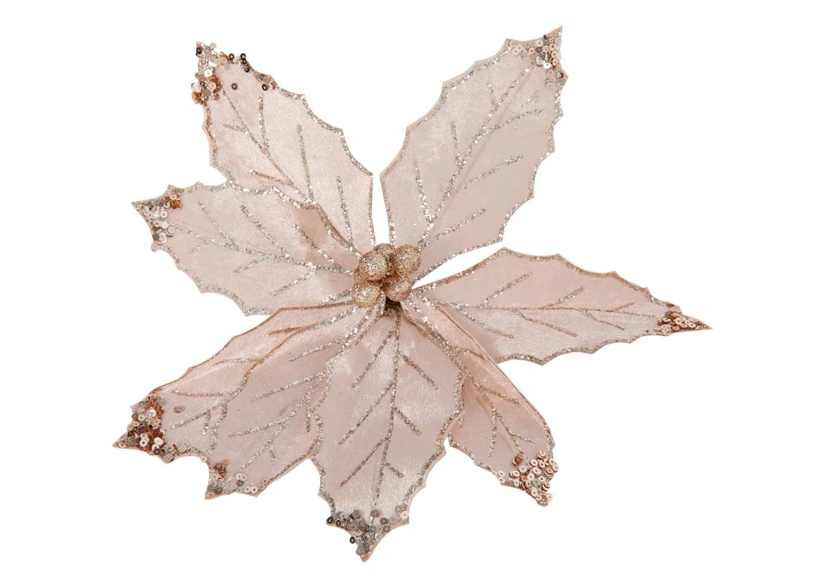 Champagne Gold Flower - Christmas Spray