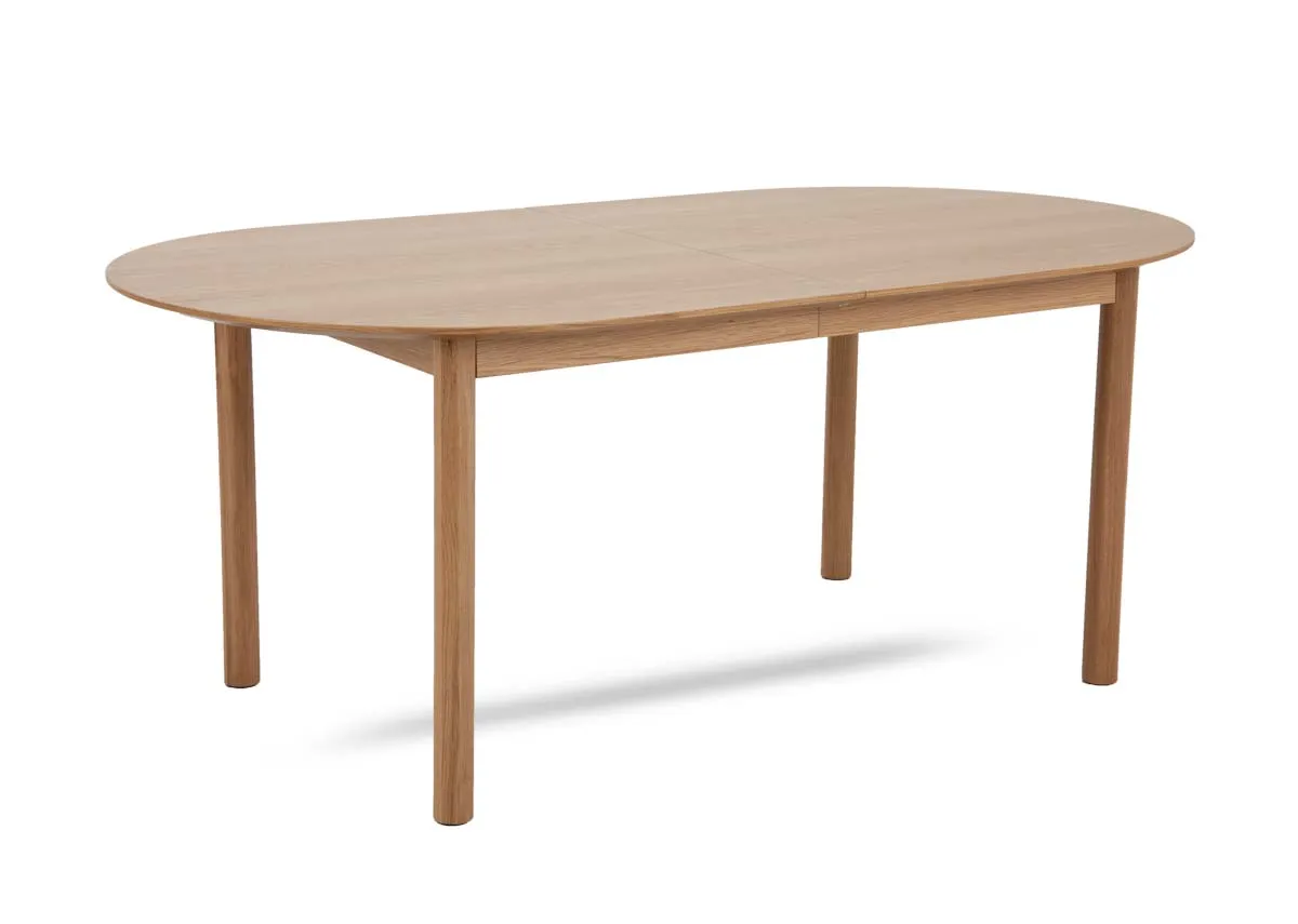 A dimension image of the Gallina Dining Table with 190cm - 280cm x 100cm x 77.5cm