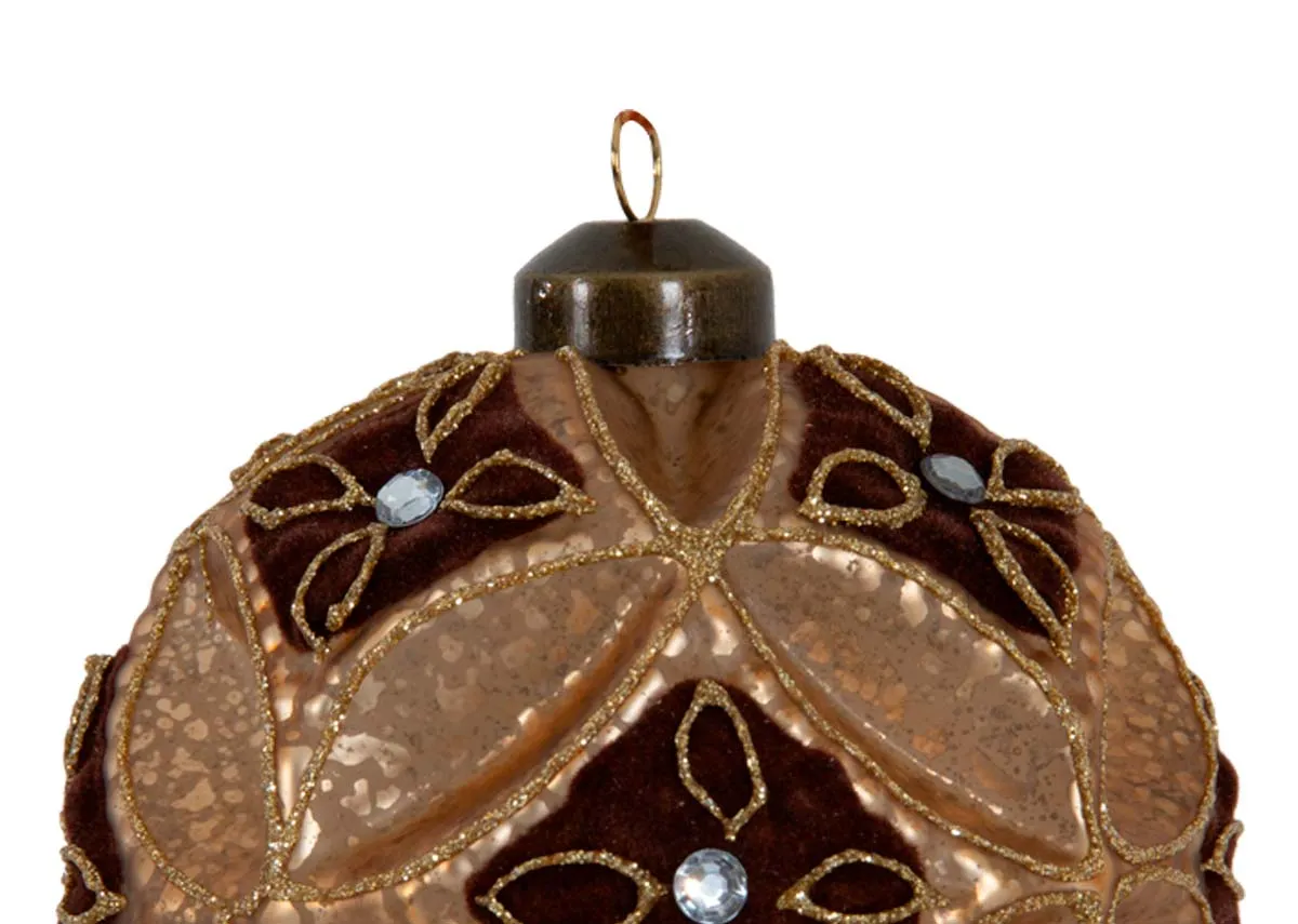 A dimension image of the Mocha Bauble with 10cm