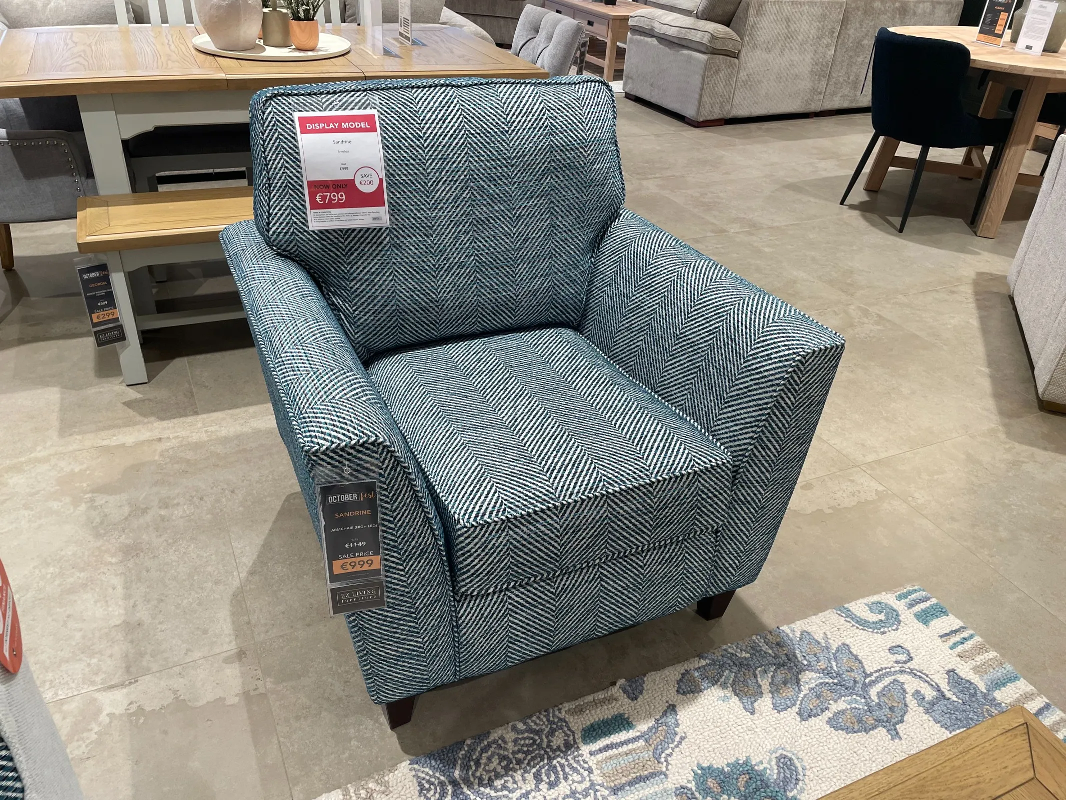 SANDRINE ACCENT ARMCHAIR (Athlone Floor Model)