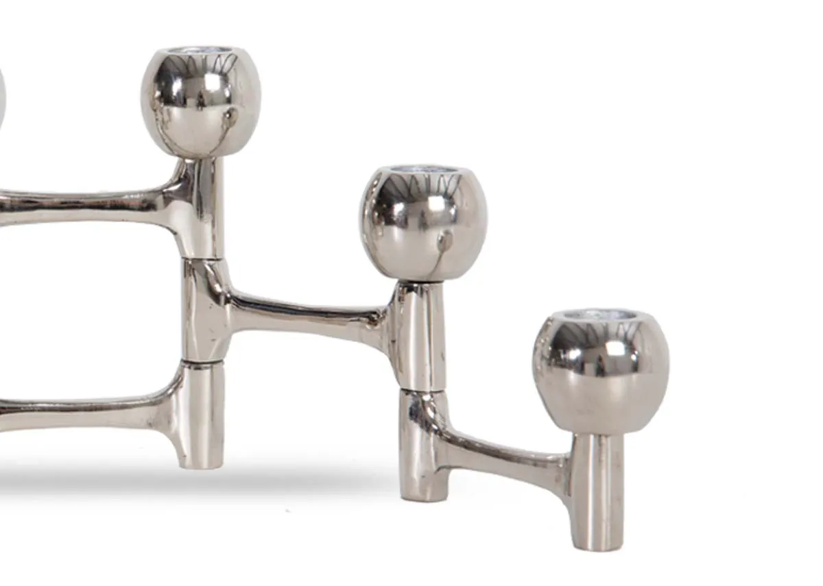 A dimension image of the Nickel Folding Candle holder with 46cm x 16cm