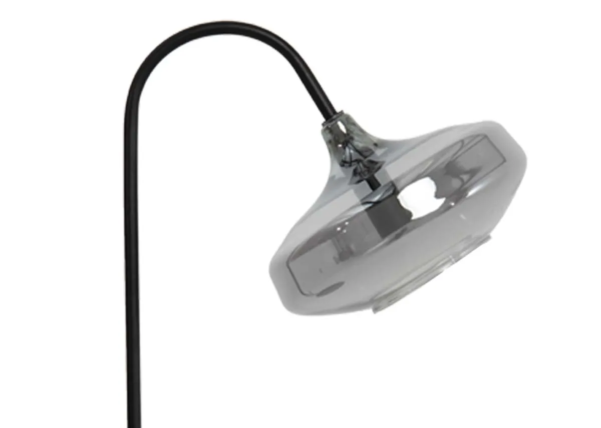 A dimension image of the Camila Black Table lamp with 31cm x 50cm