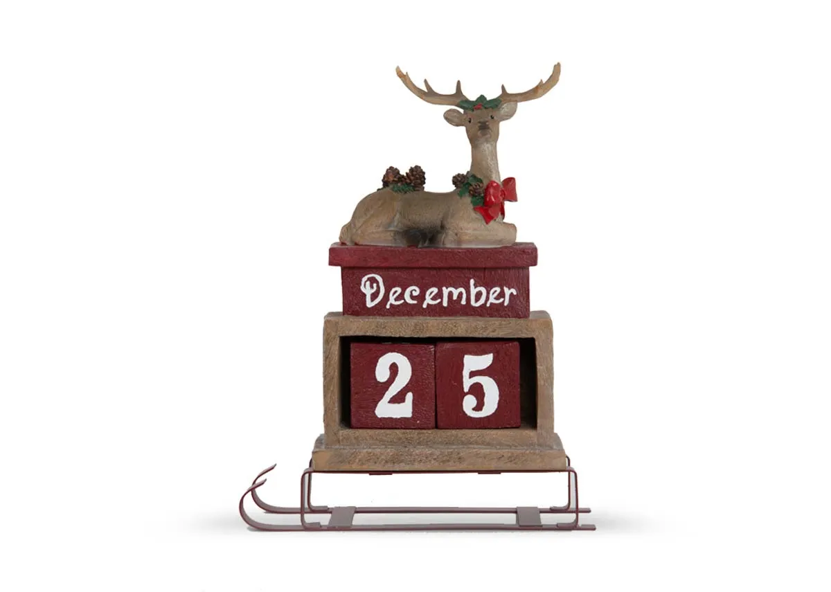 Reindeer Calendar - Christmas Figurine