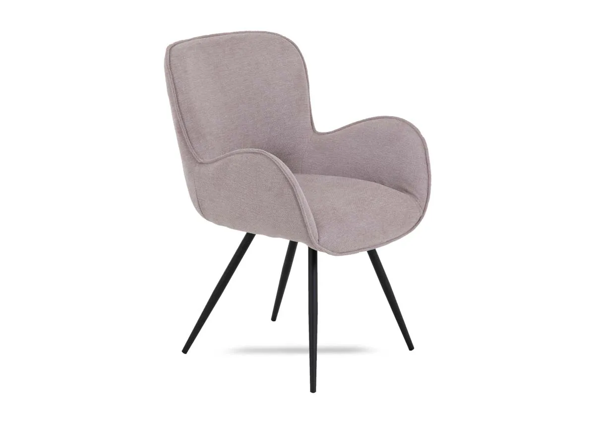 A dimension image of the light Pink Dining chair with 60cm x 60cm x 87cm