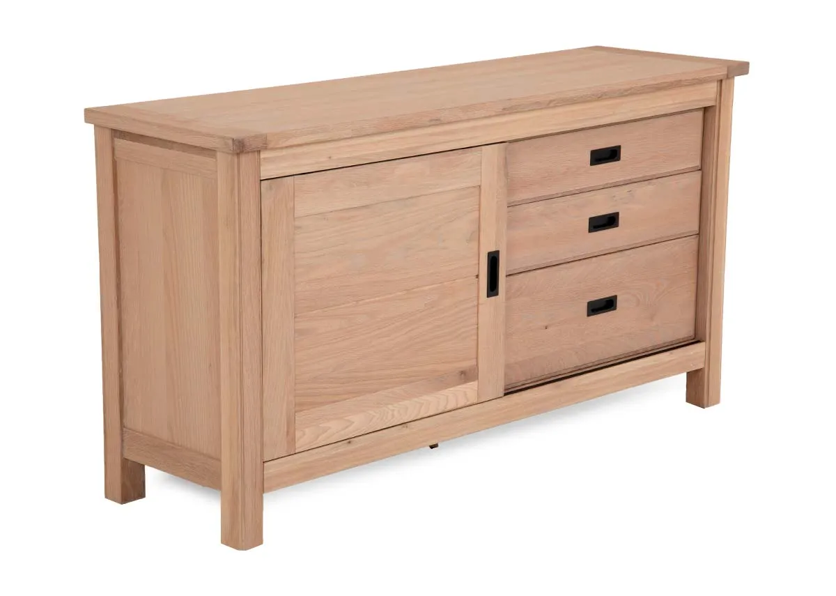 1 Door 3 Drawer Oak Sideboard - Albany