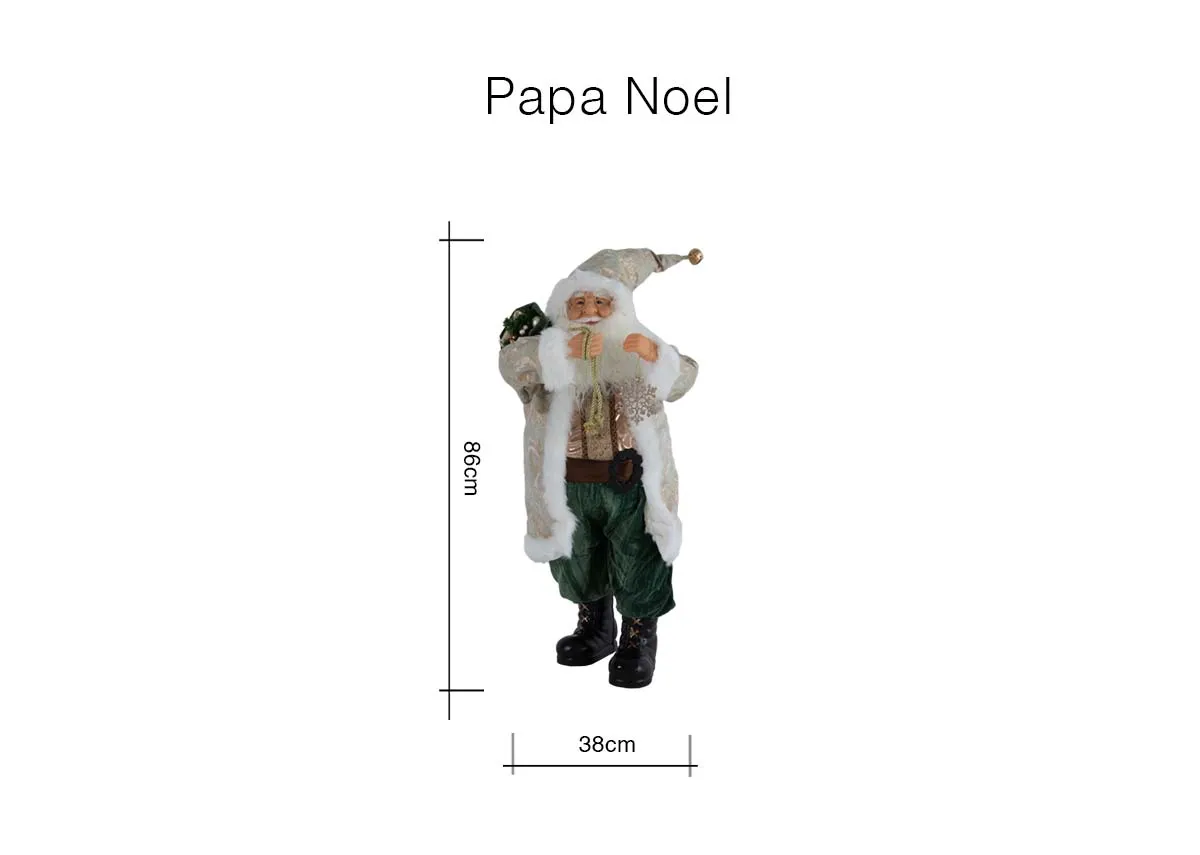 A dimension image of the Papa Noel with 38cm x 86cm