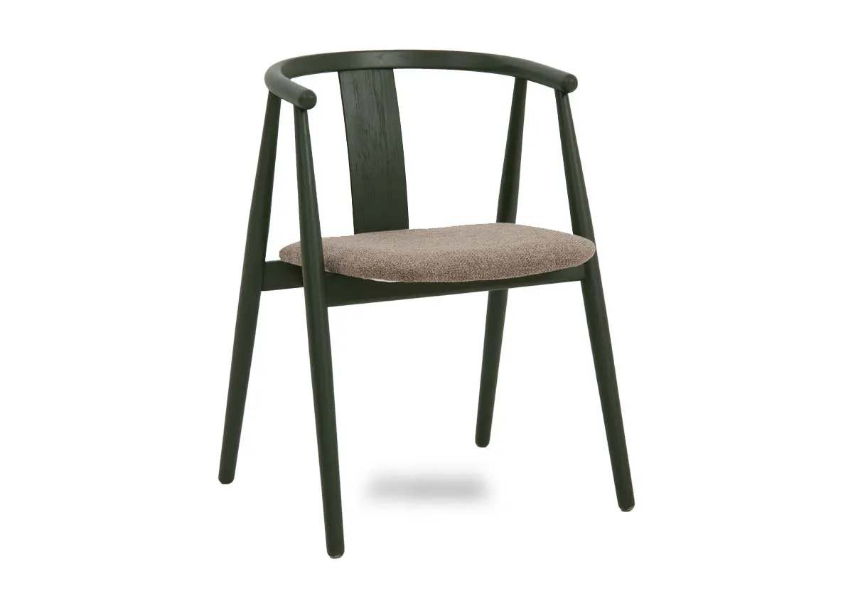 Green Dining Chair with Beige Cushion - Relate
