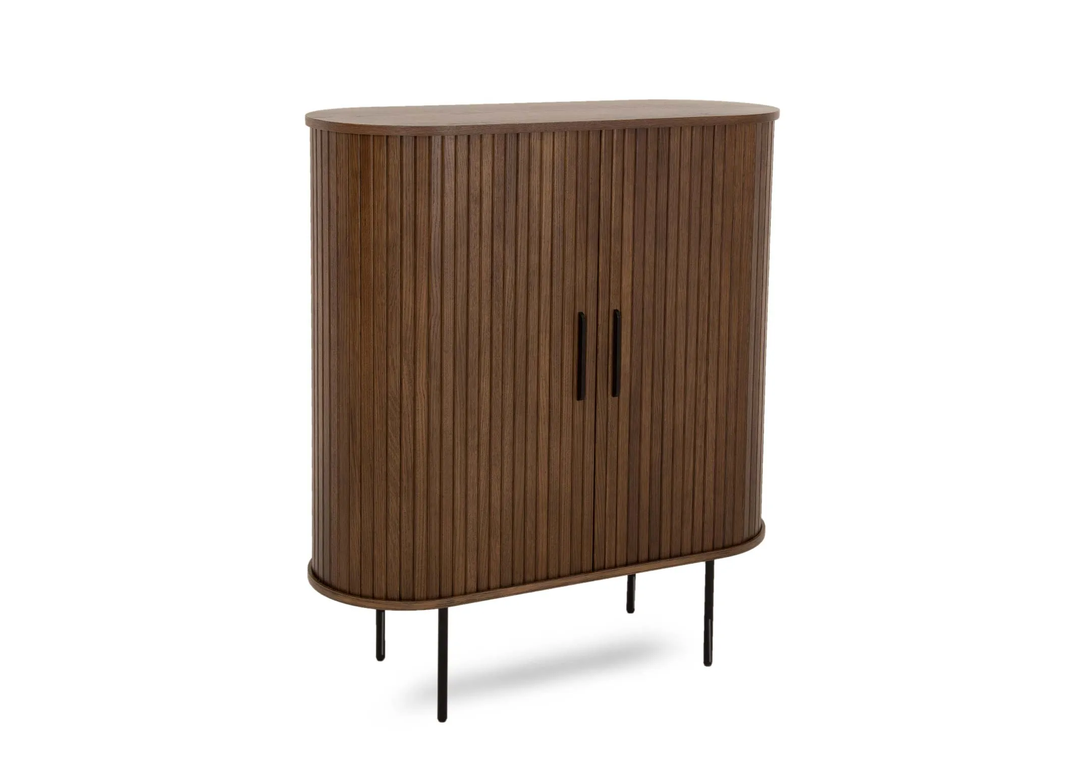 A dimension image of the Nola smoked oak display cabinet with 100cm x 118cm x 40cm