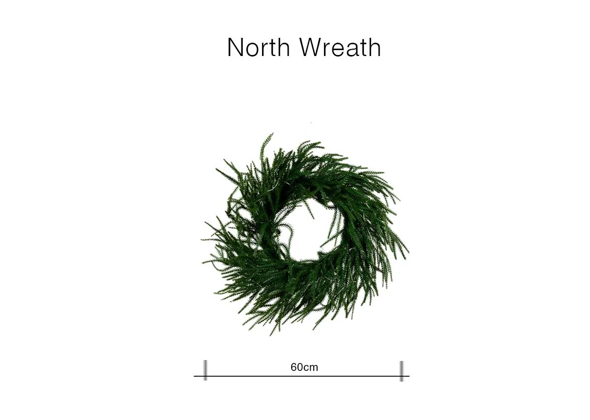 A dimension image of the North Wreath with 60cm