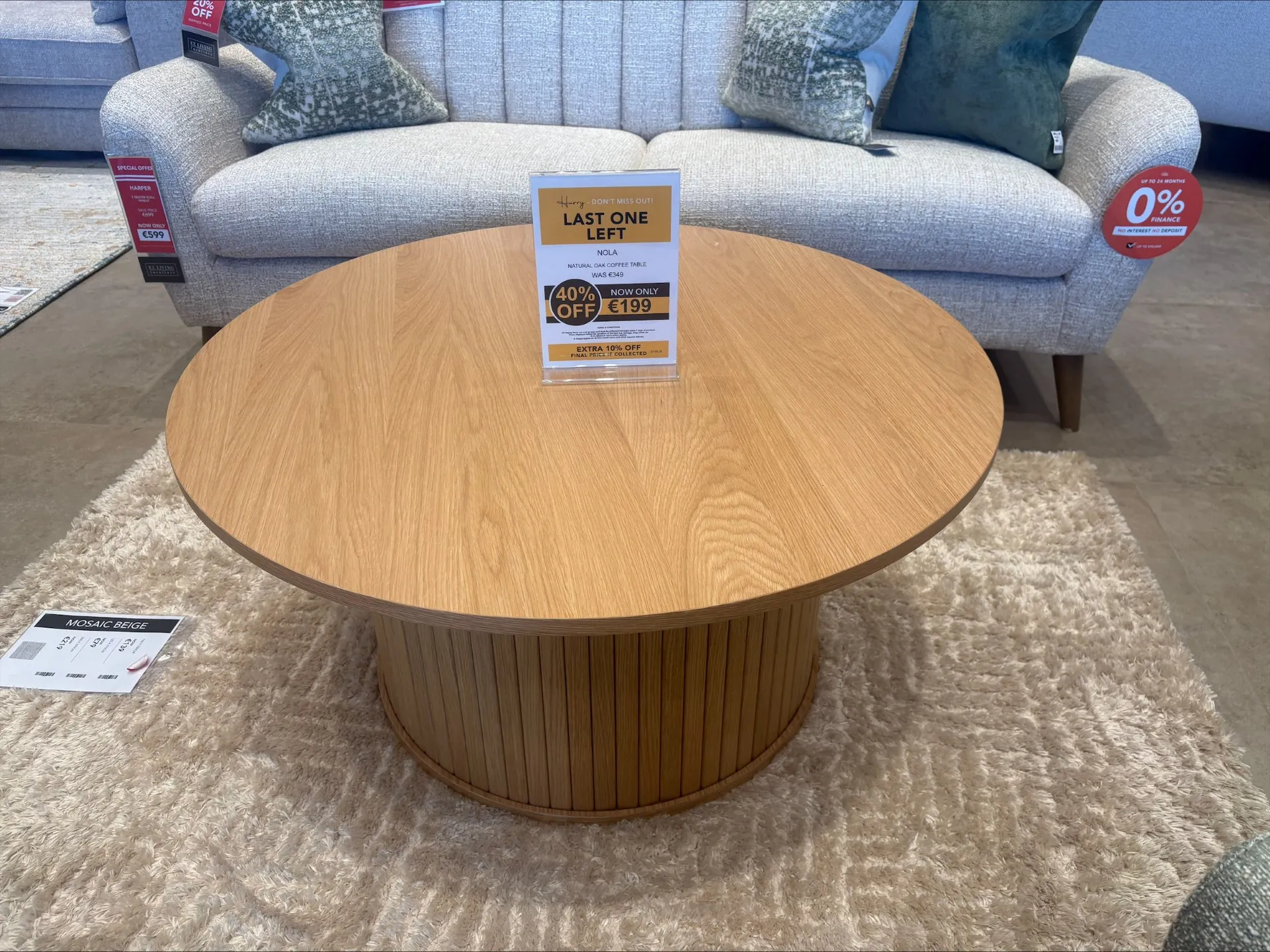 Nola - Natural Oak Coffee Table (Cavan Floor Model)