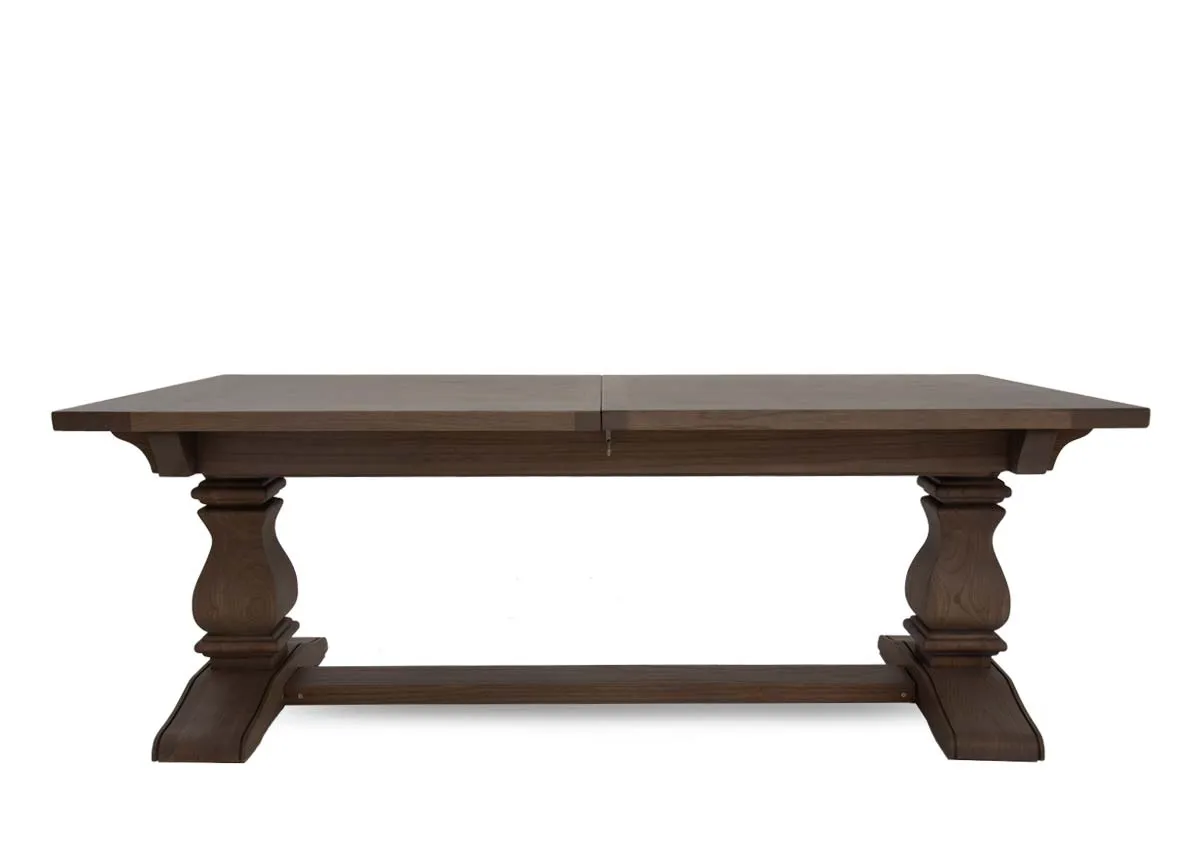 A dimension image of the Gold Coast Dining Table with 210cm - 310cm x 77cm