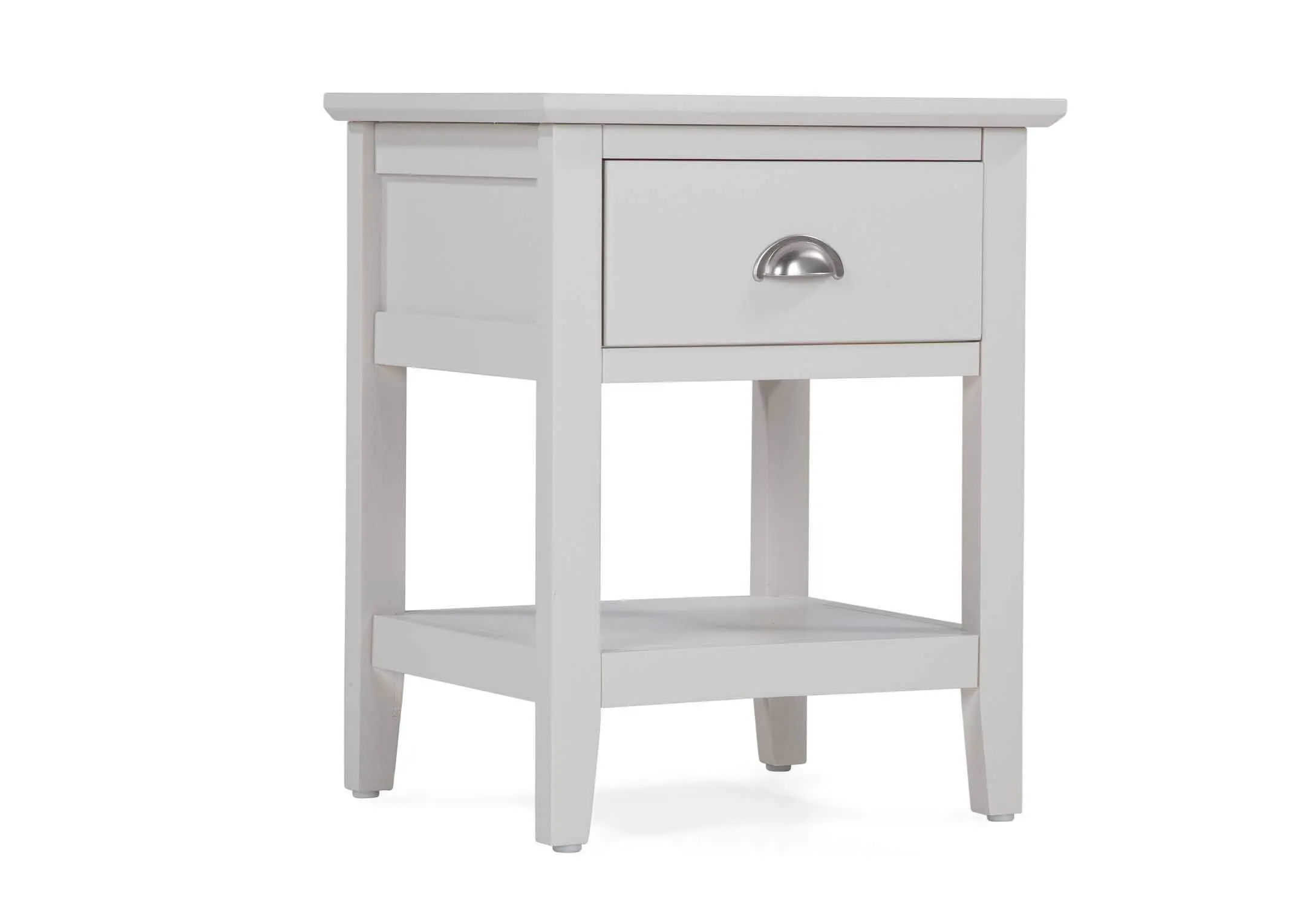 Dimension image for the Maine 1 drawer bedside locker 55cm (Height) x 45cm (Width) x 38cm (Depth)