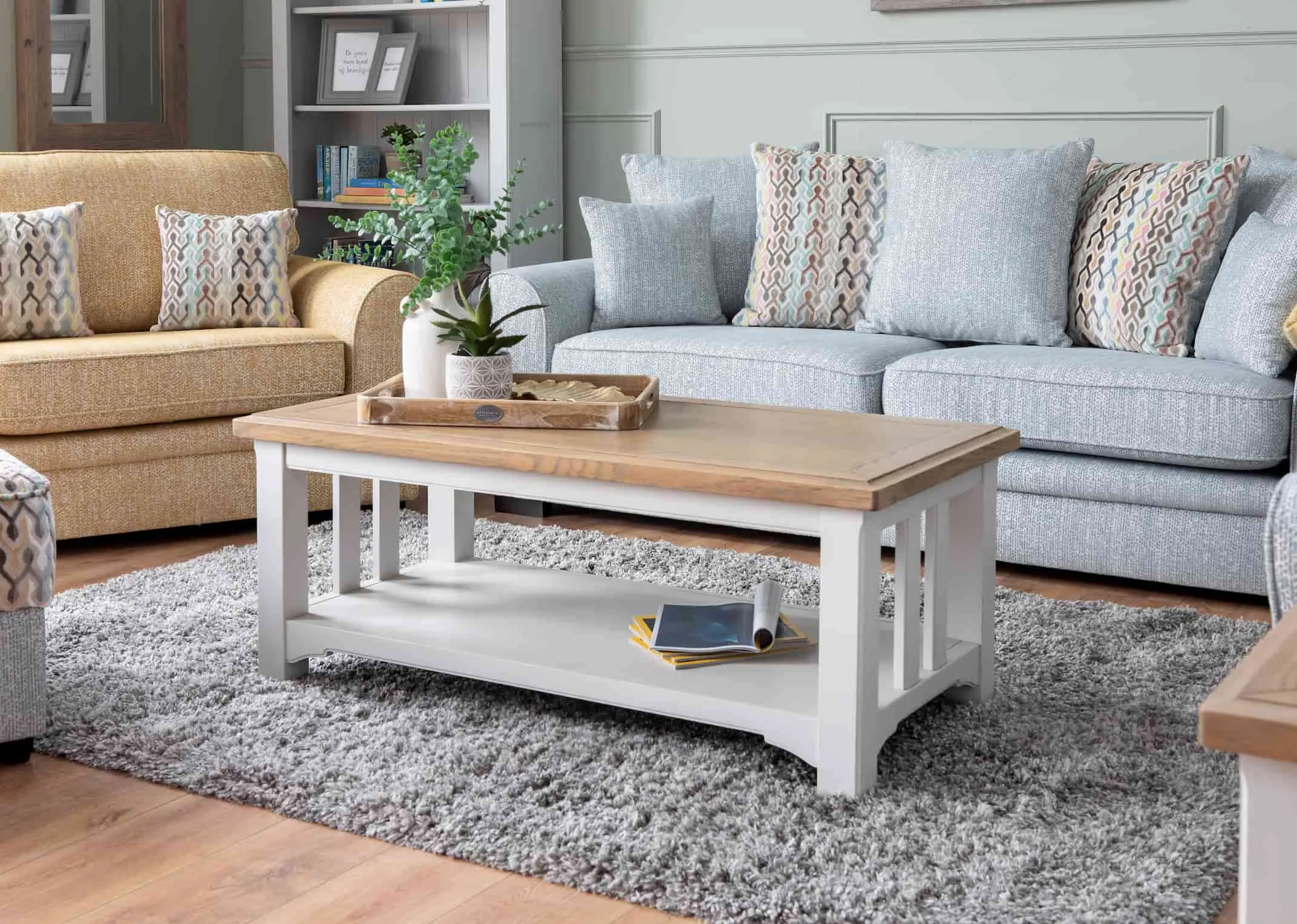 A lifestyle image of the Georgia Living Range with the Valencia Sofa range