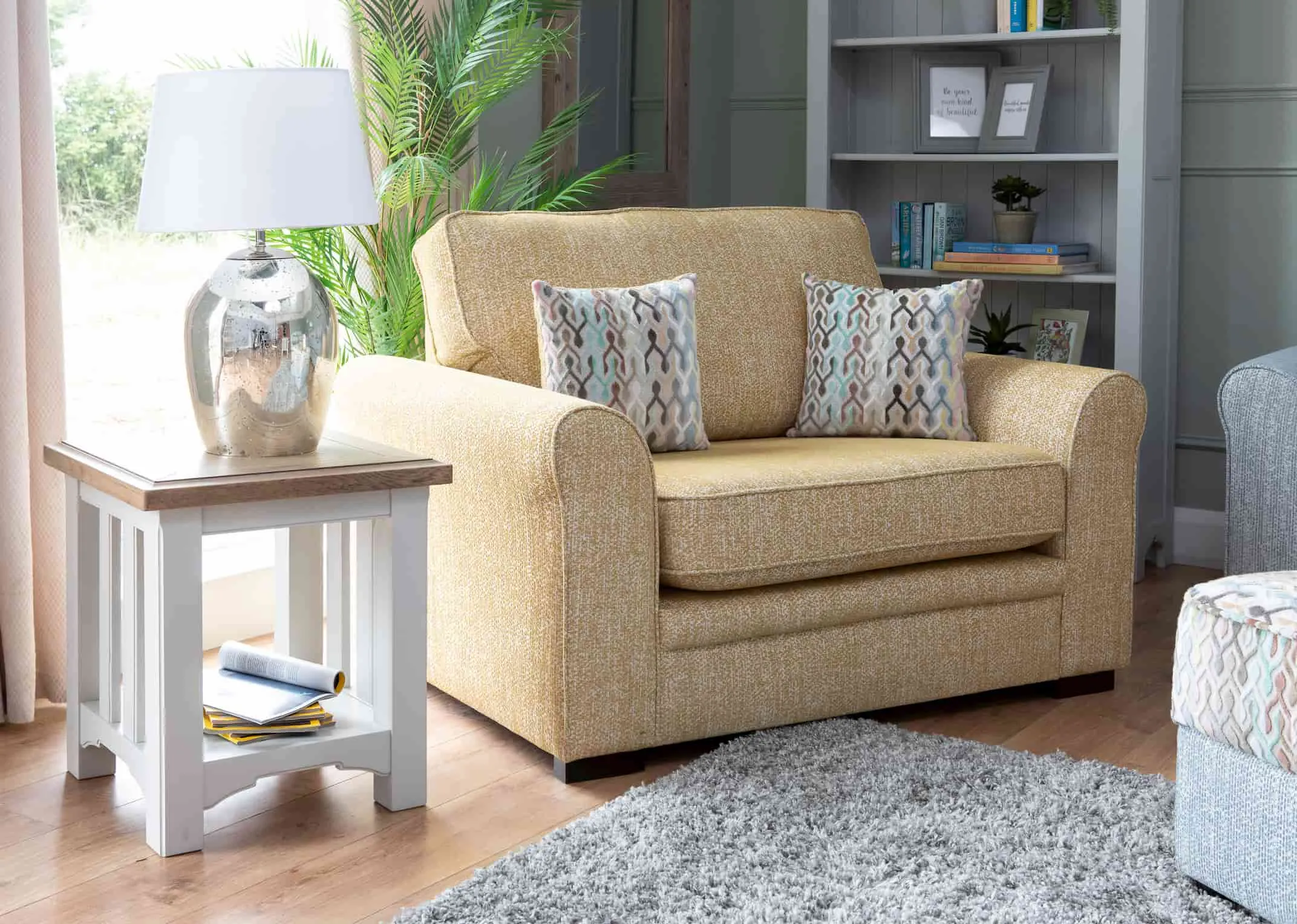 A lifestyle image of the Valencia Sofa range with the Georgia Living range available at EZ living Furniture