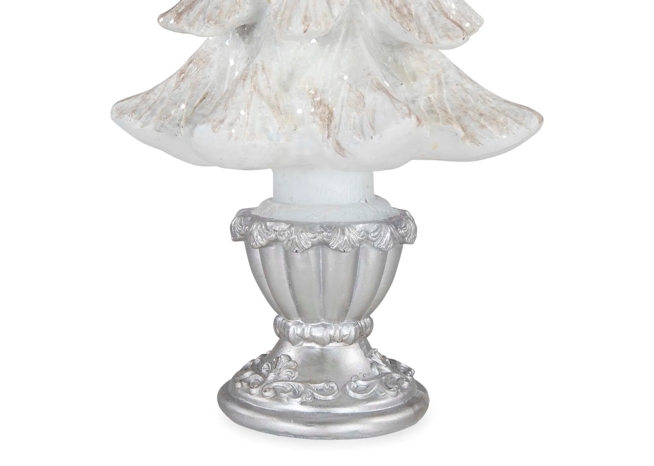 A dimension shot of Small White Xmas Tree with 50 cm (Height) x 15 cm (Diameter).