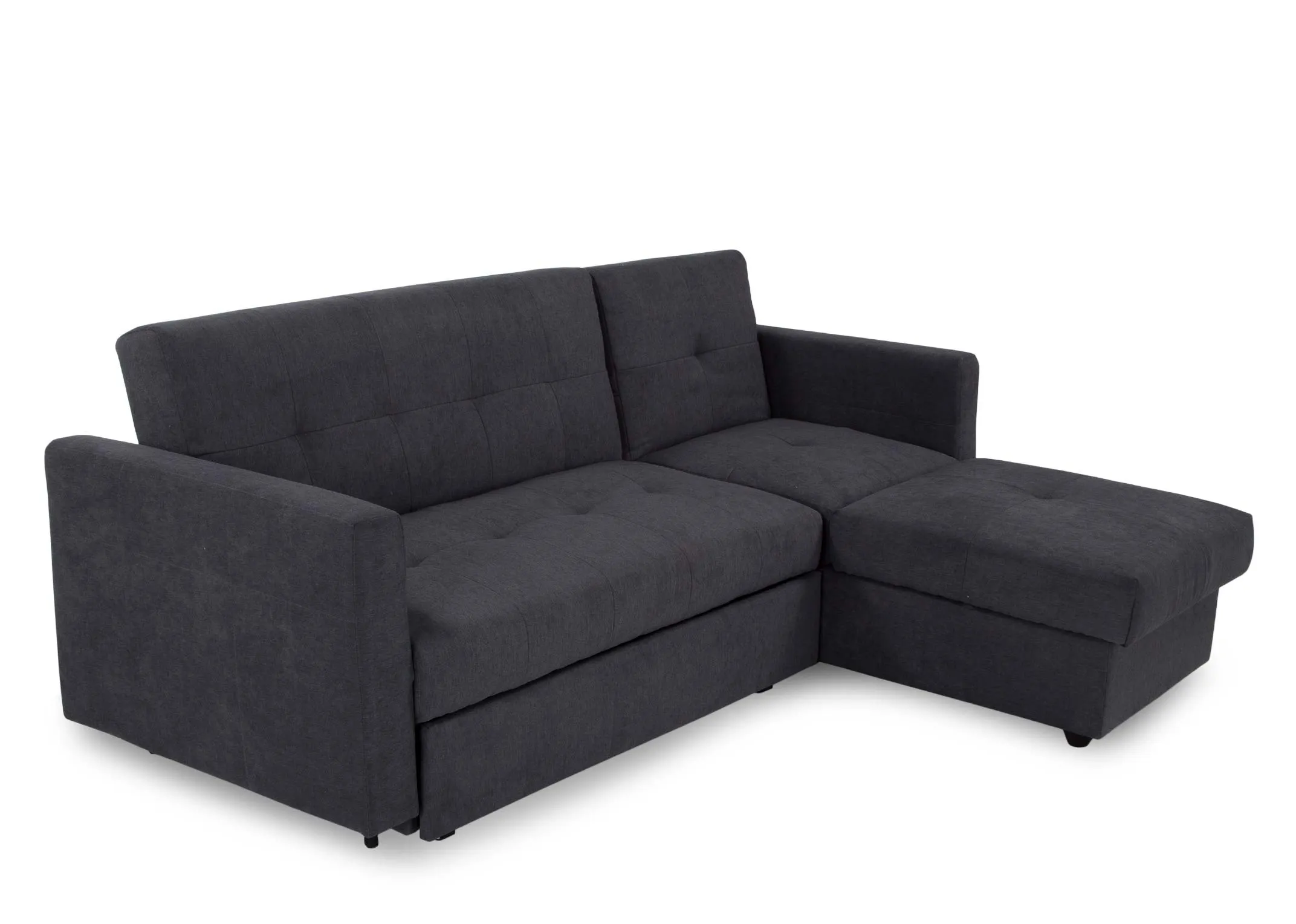 back cushion and arm of the Dalkey grey fabric 3 seater.